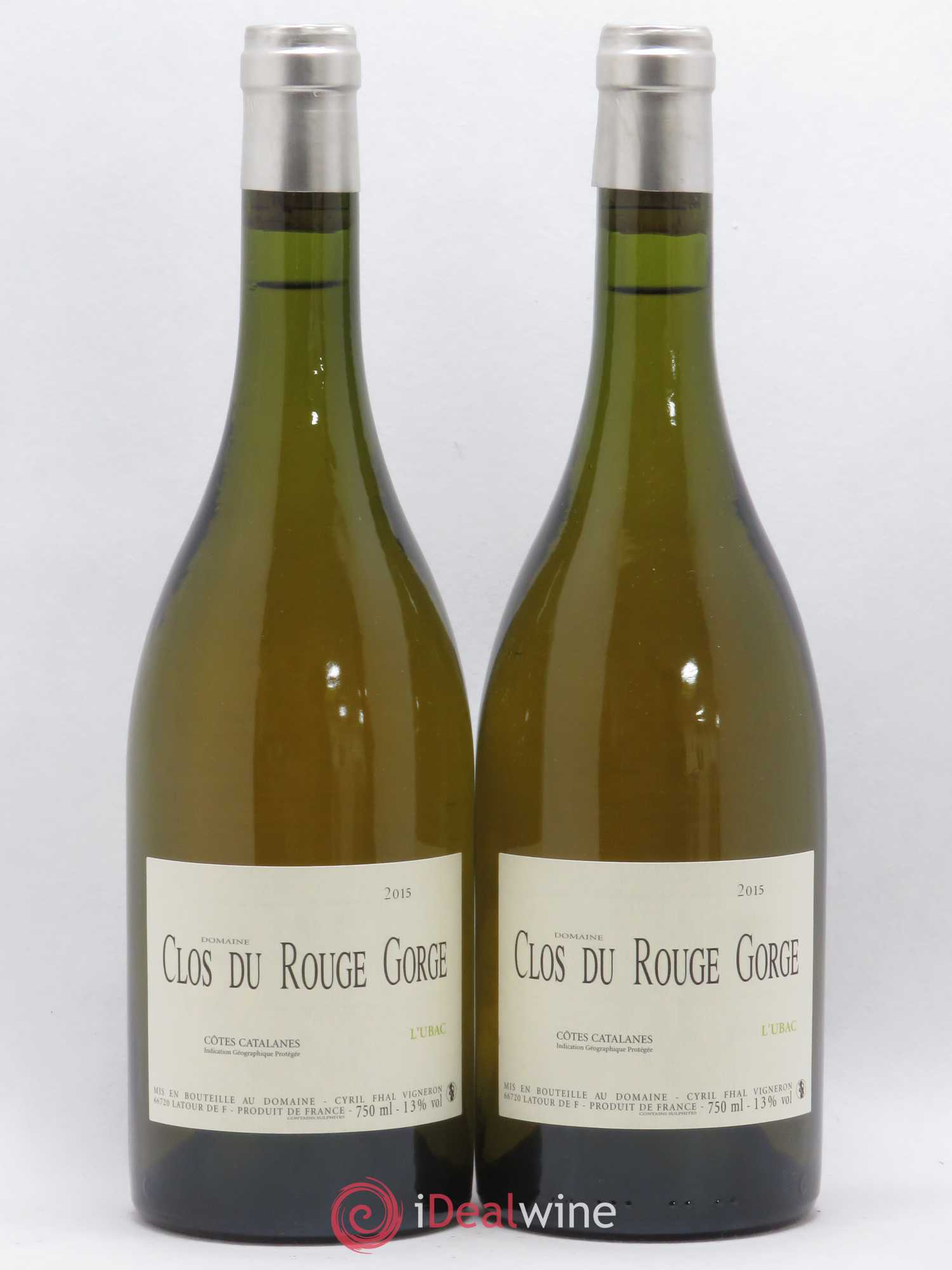 Côtes Catalanes Clos du Rouge Gorge Cyril Fhal L'Ubac (sans prix de réserve) 2015 - Posten von 2 Flaschen - 0