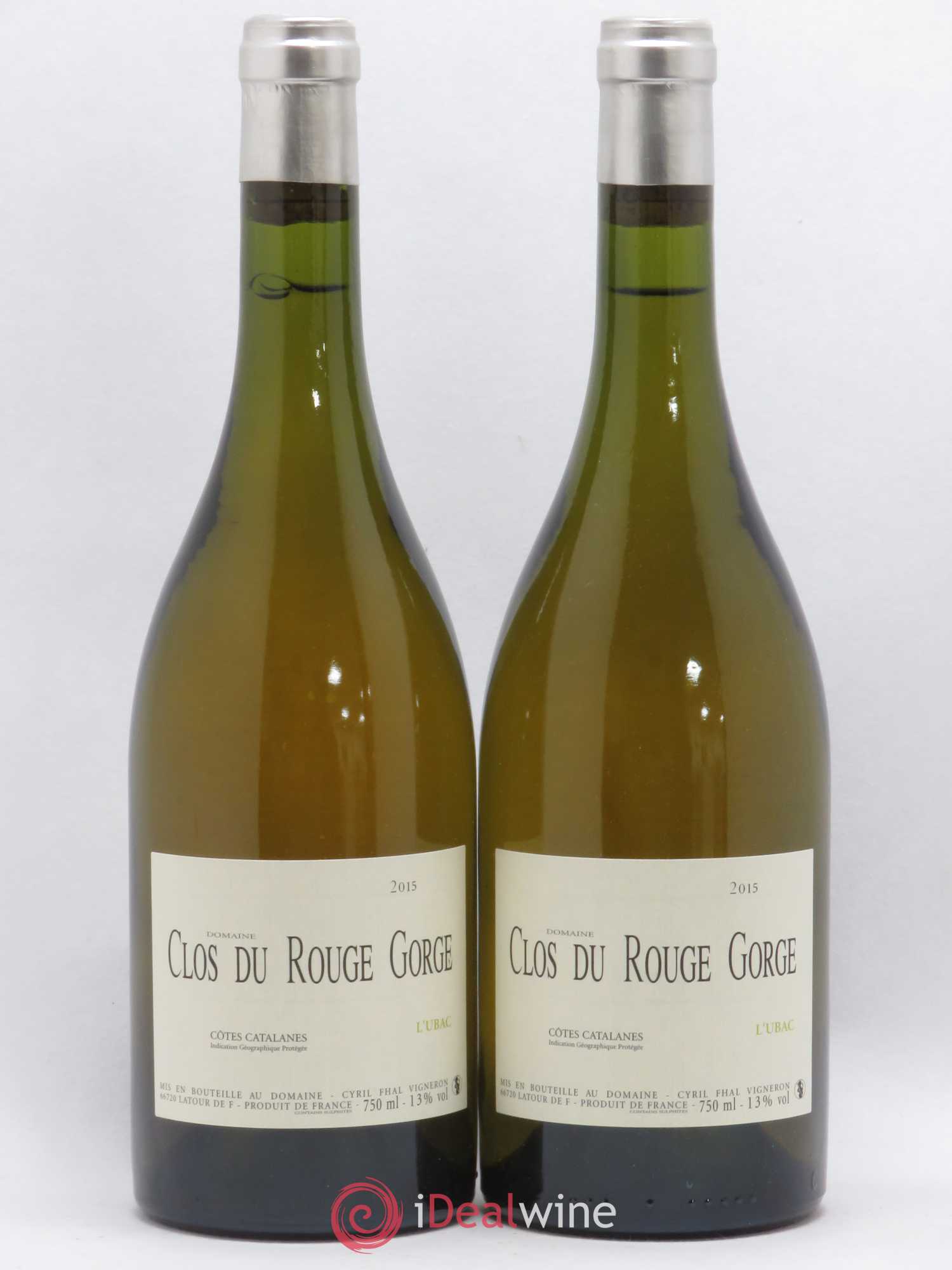 Côtes Catalanes Clos du Rouge Gorge Cyril Fhal L'Ubac (sans prix de réserve) 2015 - Posten von 2 Flaschen - 0
