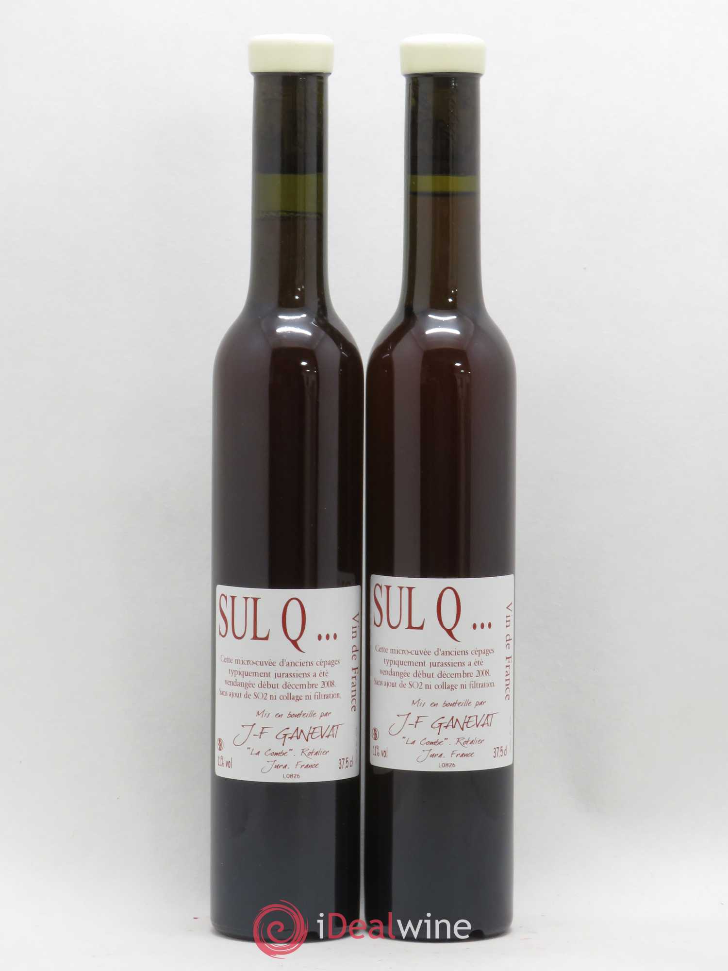 Vin de France Sul Q Anne et Jean François Ganevat (senza prezzo di riserva) 2008 - Lotto di 2 mezze bottiglie - 0