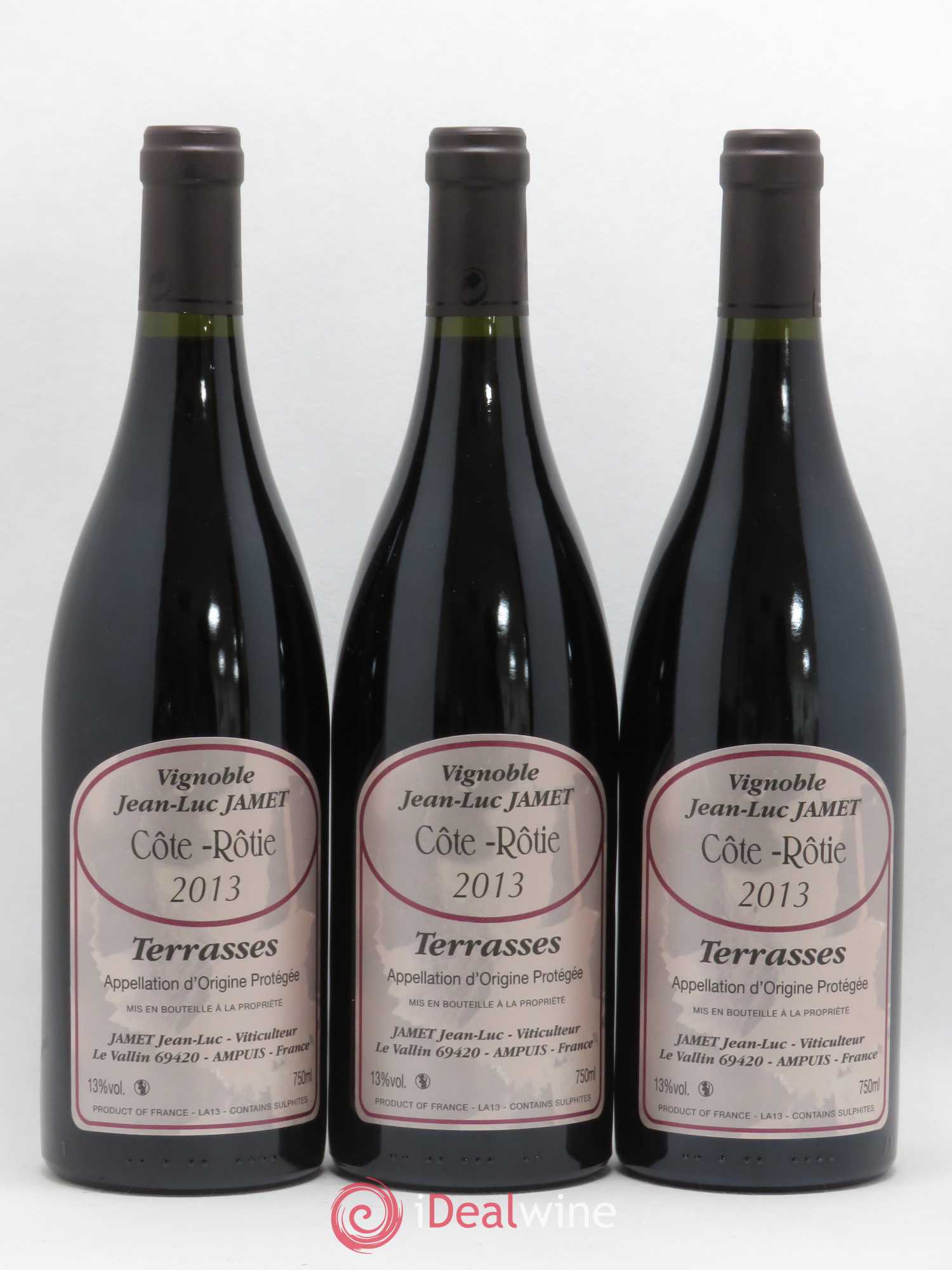Côte-Rôtie Terasses Jean-Luc Jamet (sans prix de réserve) 2013 - Posten von 3 Flaschen - 0