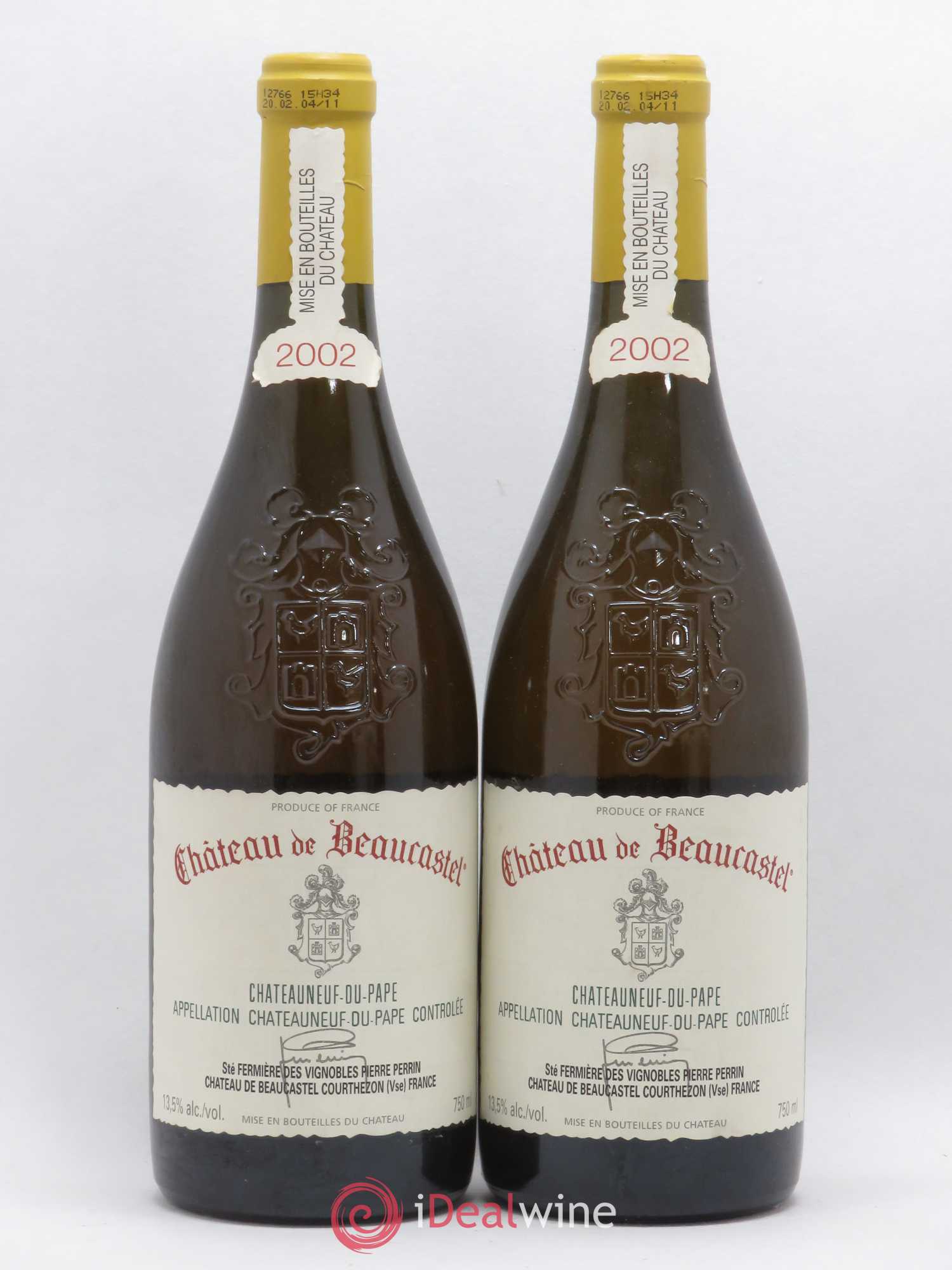 Châteauneuf-du-Pape Château de Beaucastel Famille Perrin (sans prix de réserve) 2002 - Lot de 2 bouteilles - 0