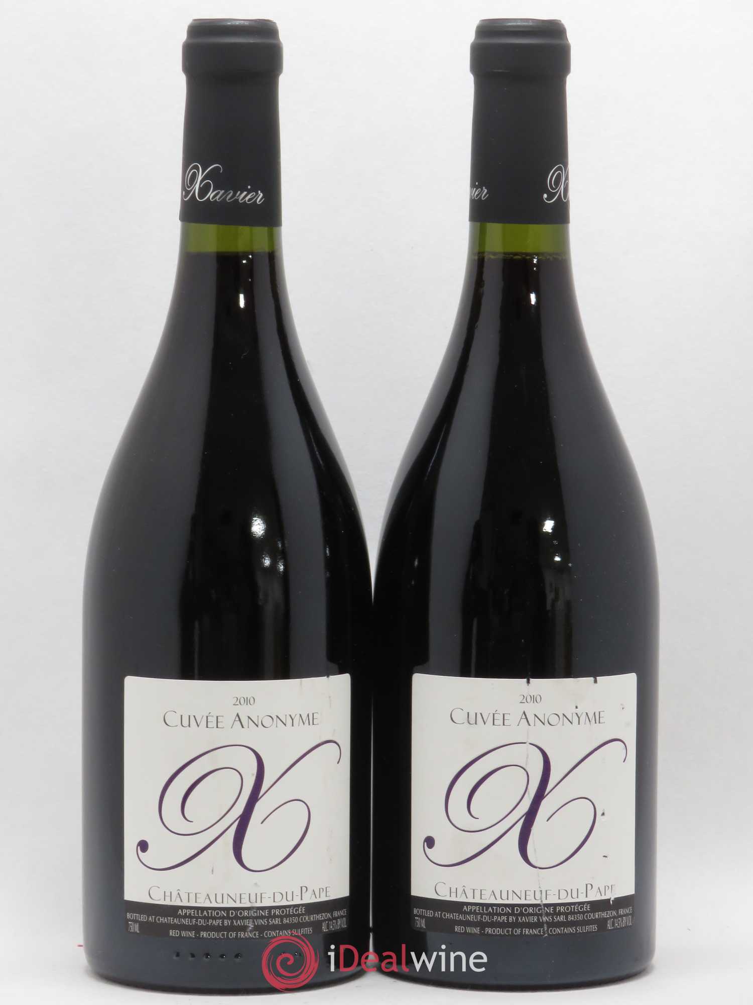 Châteauneuf-du-Pape Anonyme Xavier Vignon (sans prix de réserve) 2010 - Posten von 2 Flaschen - 0