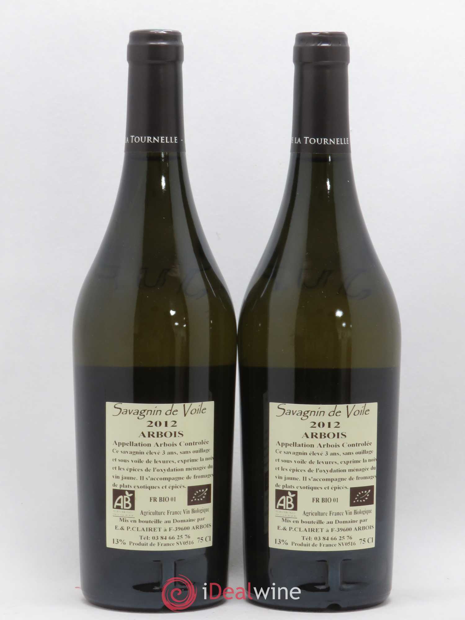 Arbois Savagnin de voile Domaine de la Tournelle (sans prix de réserve) 2012 - Posten von 2 Flaschen - 1