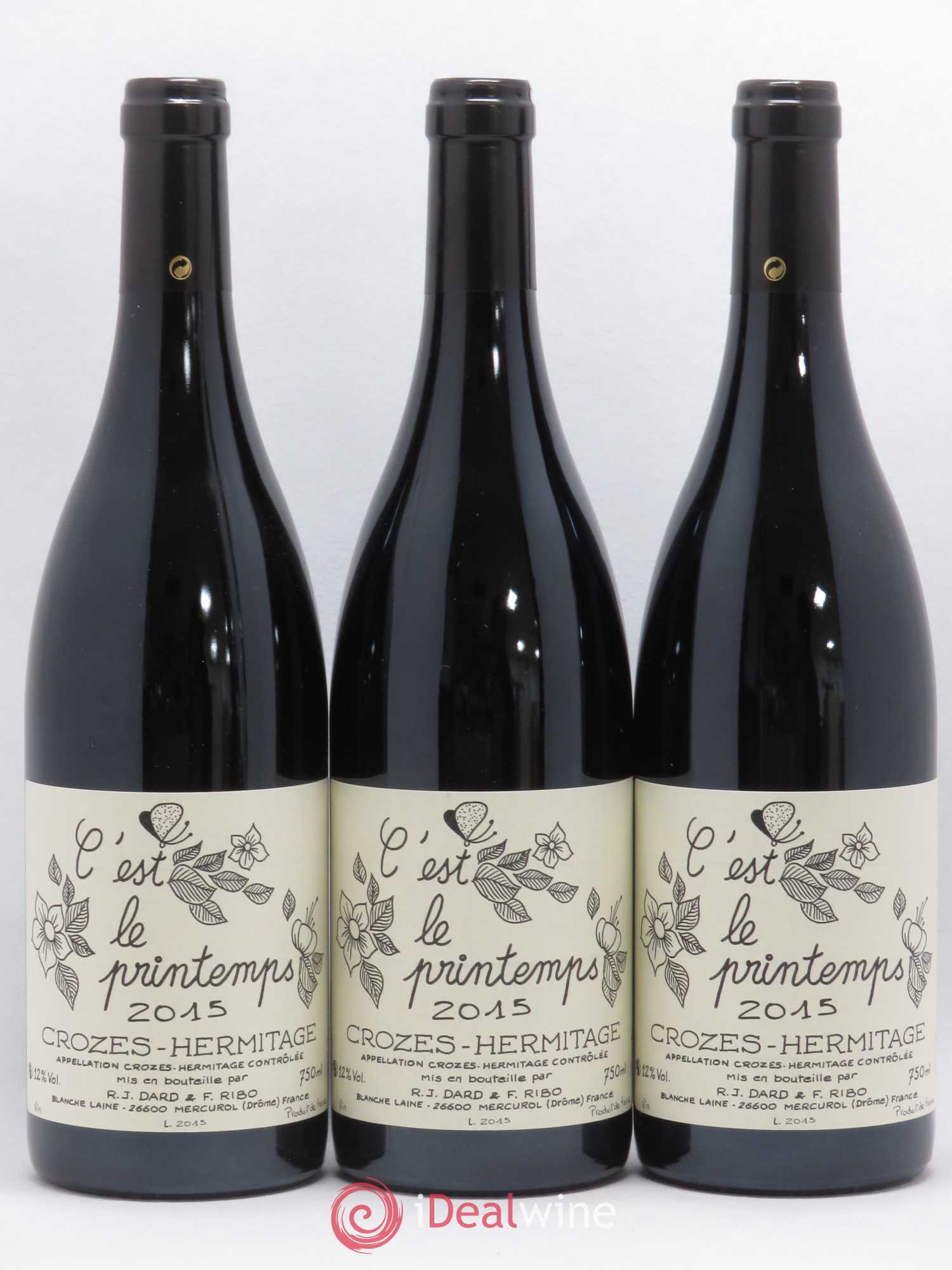 Crozes-Hermitage Dard et Ribo (Domaine) C'est le printemps (sans prix de réserve) 2015 - Posten von 3 Flaschen - 0