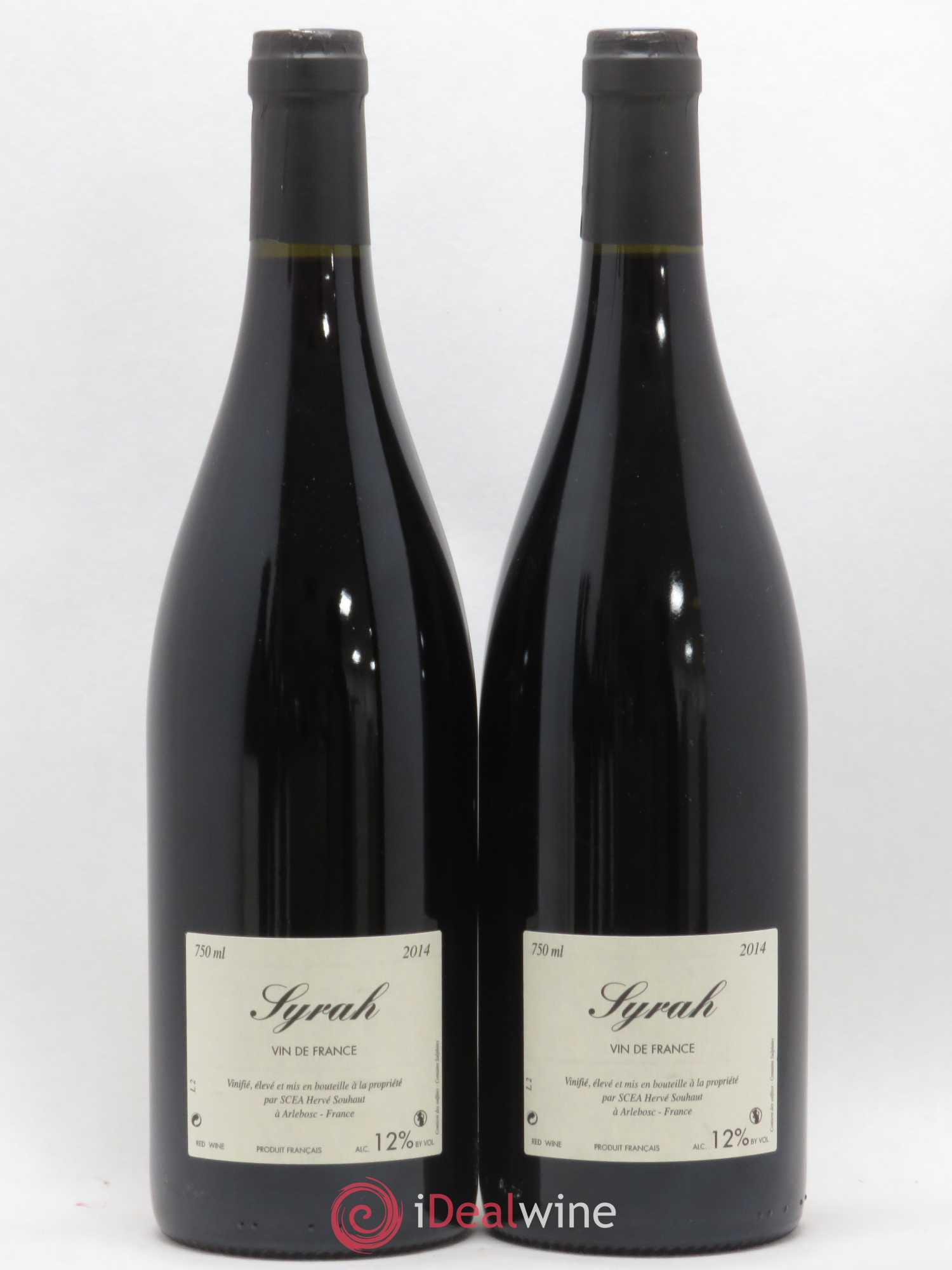 Ardèche Syrah Hervé Souhaut - Domaine Romaneaux-Destezet (sans prix de réserve) 2014 - Lot de 2 bouteilles - 1