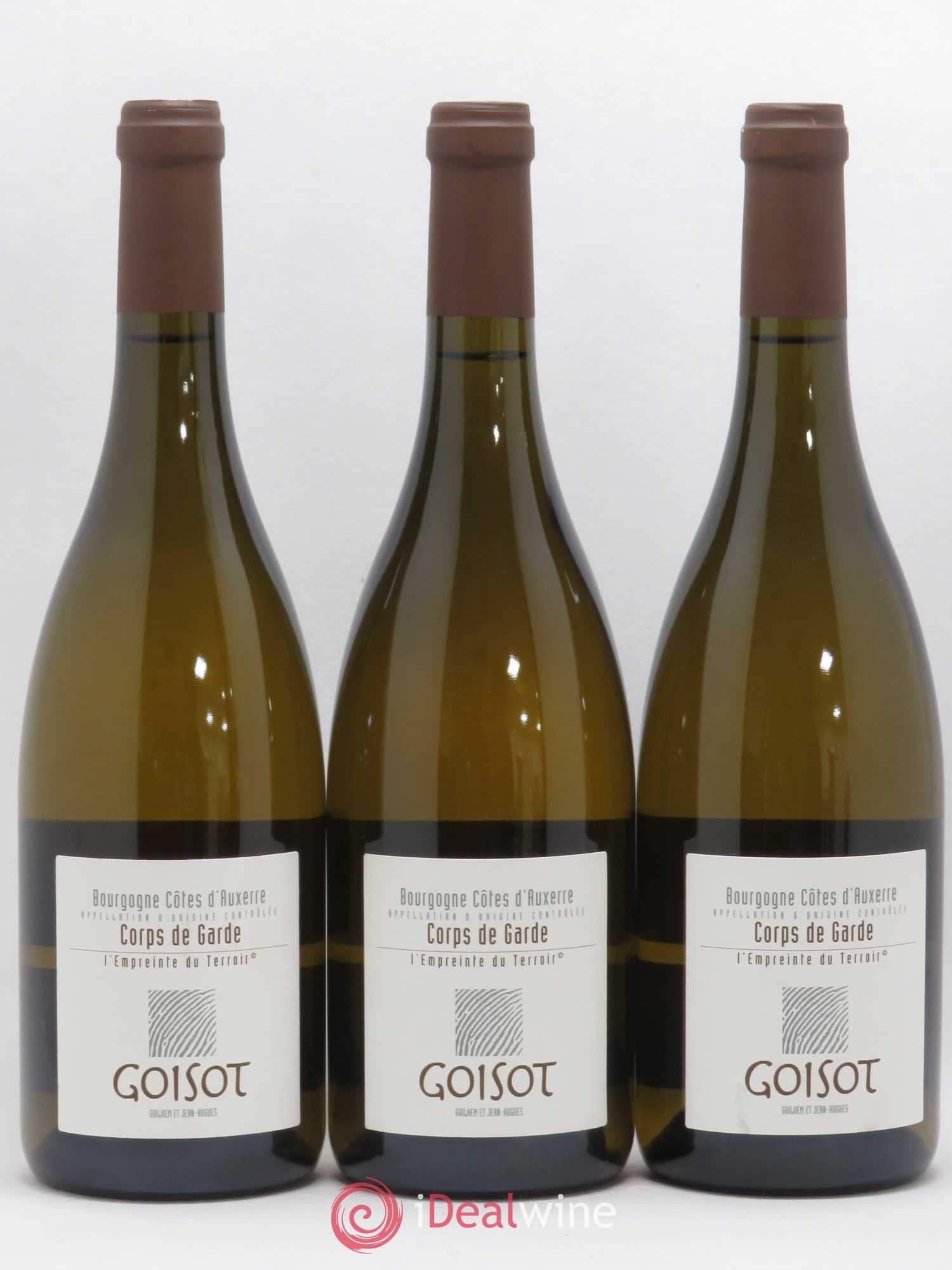 Bourgogne Cotes d'Auxerre Corps de Garde Goisot (sans prix de réserve) 2011 - Posten von 3 Flaschen - 0