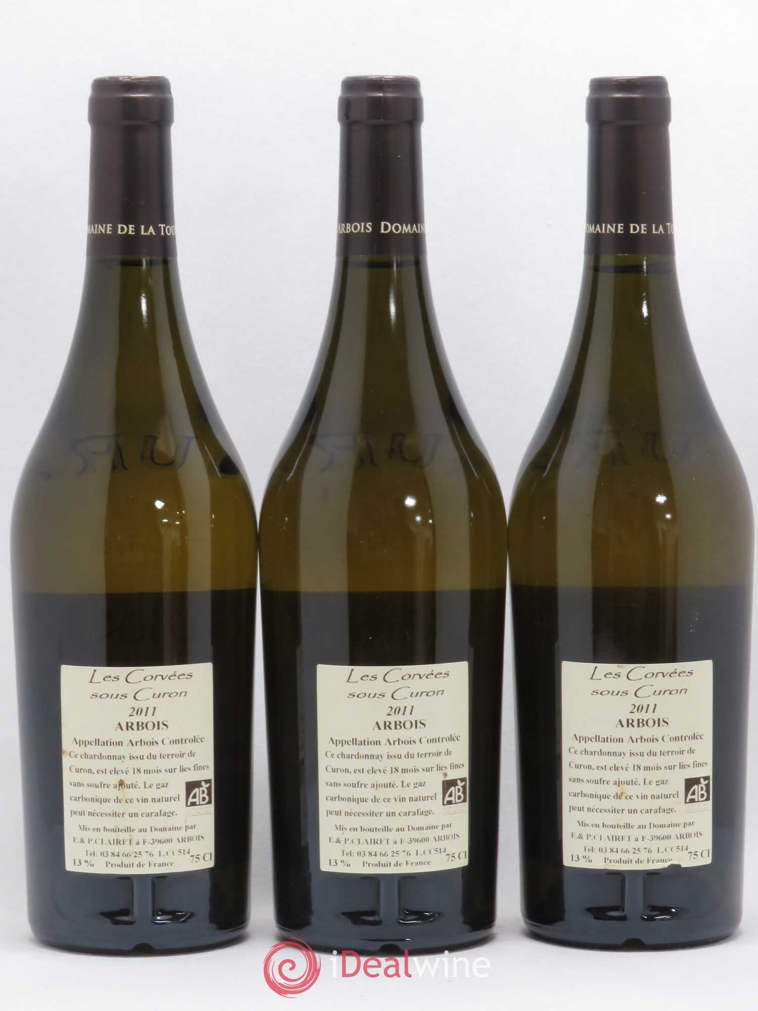 Arbois Les Corvées sous Curon Domaine de la Tournelle (sans prix de réserve) 2011 - Posten von 3 Flaschen - 1