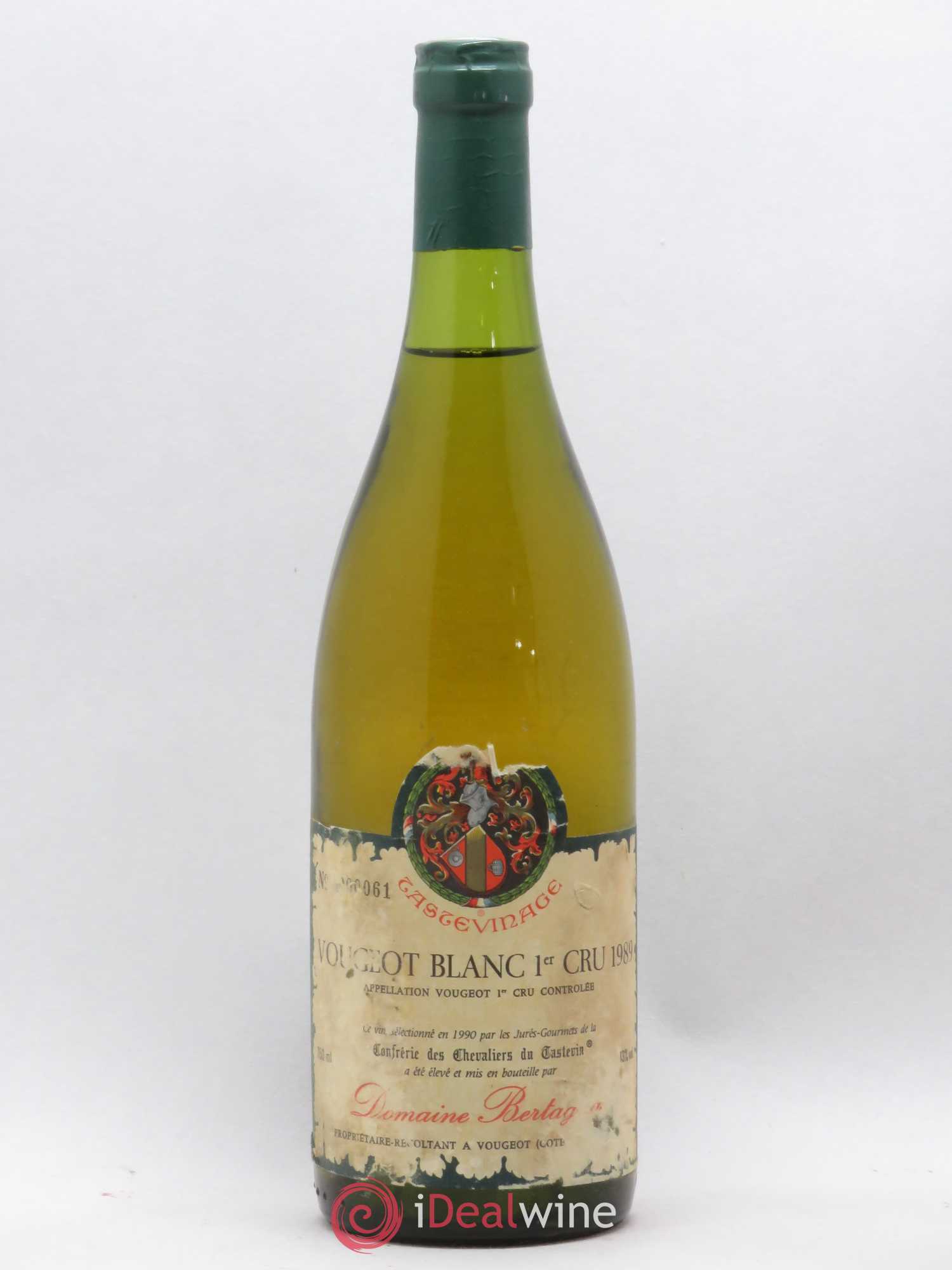 Vougeot 1er Cru Tastevinage Bertagna (sans prix de réserve) 1989 - Posten von 1 Flasche - 0