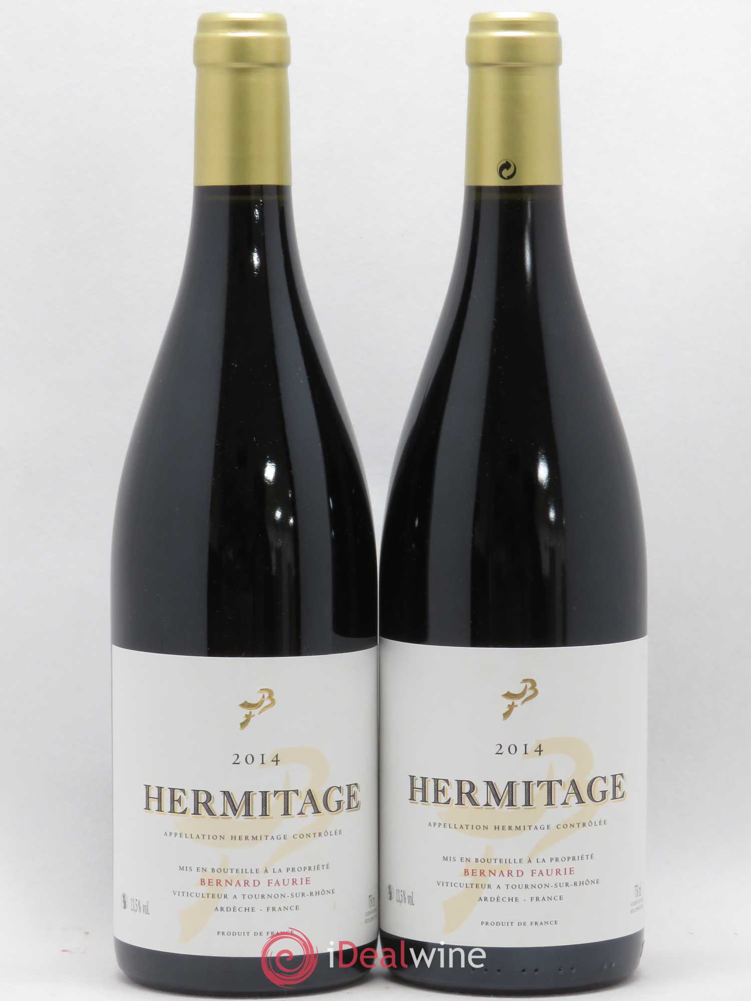 Hermitage Bessards Méal (capsule dorée) Bernard Faurie (sans prix de réserve) 2014 - Lot de 2 bouteilles - 0