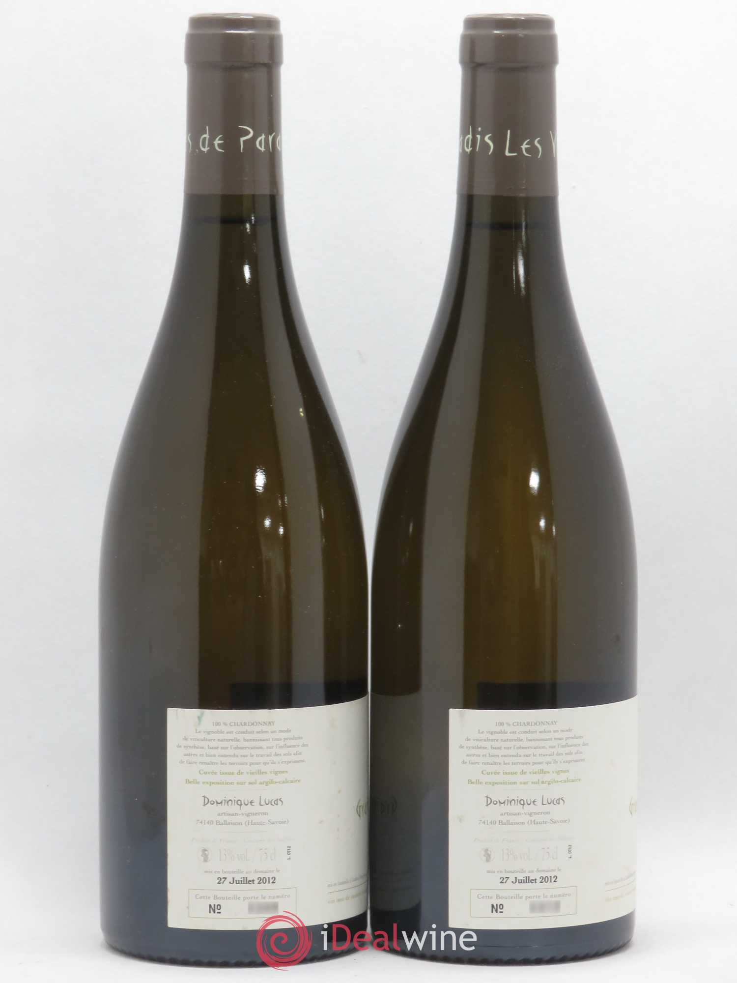 Bourgogne Grains de Chardonnay Les Vignes de Paradis (sans prix de réserve) 2011 - Posten von 2 Flaschen - 1