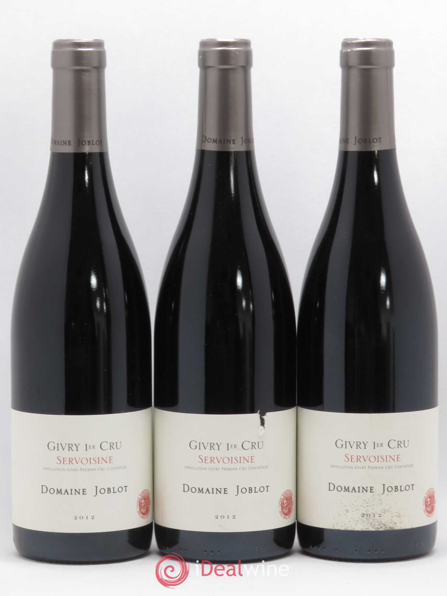Givry 1er Cru Servoisine Joblot (Domaine) (sans prix de réserve) 2012 - Lot de 3 bouteilles - 0