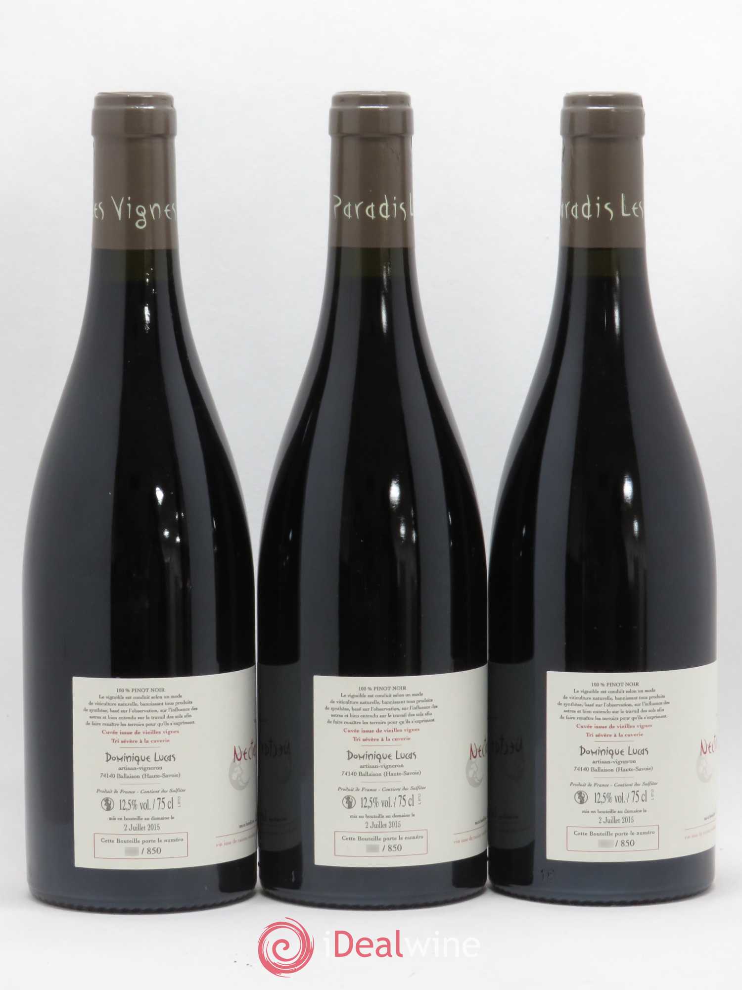 Vin de France Nectar de Pinot noir Les Vignes du Paradis (sans prix de réserve) 2014 - Posten von 3 Flaschen - 1
