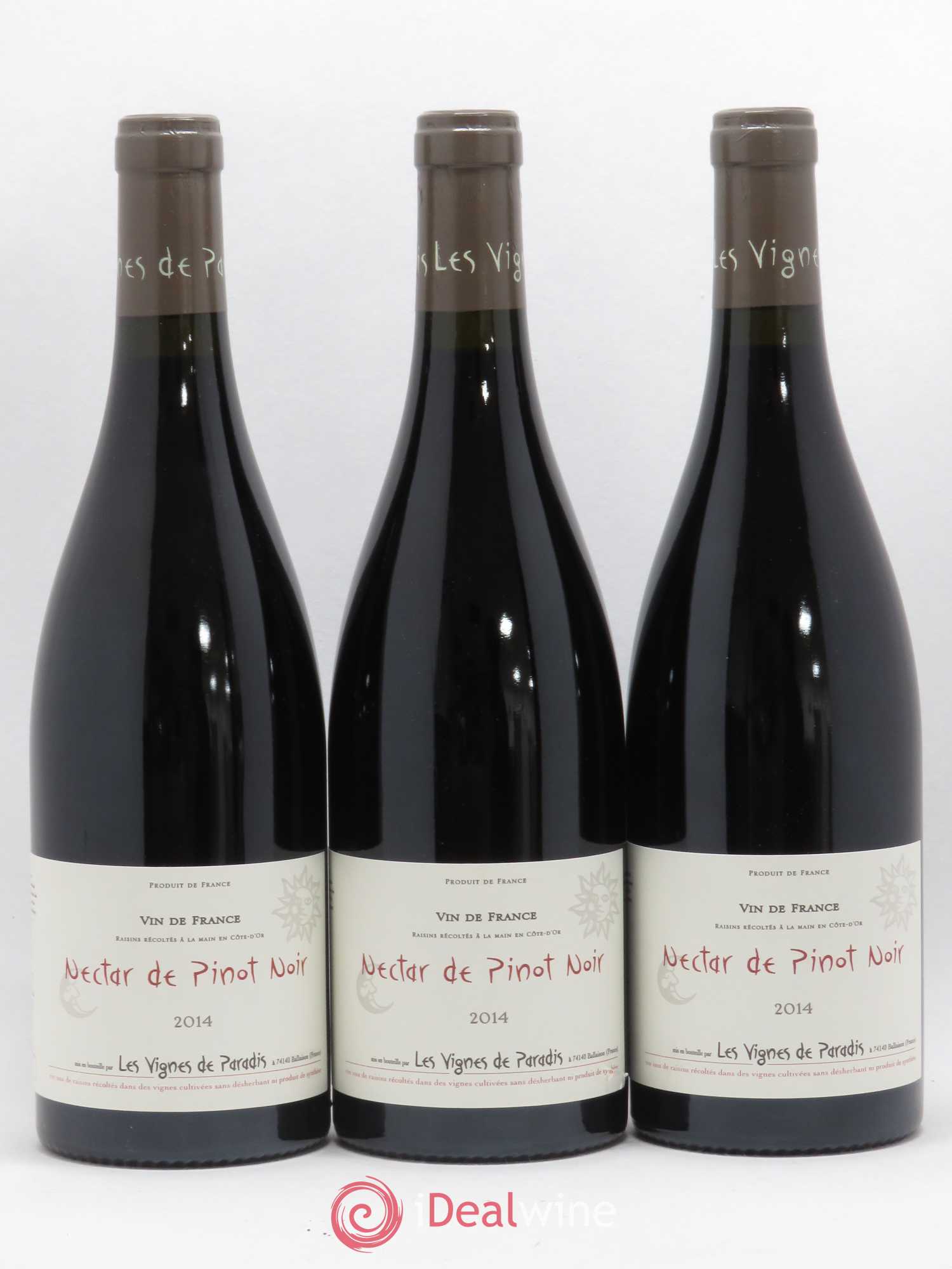 Vin de France Nectar de Pinot noir Les Vignes du Paradis (sans prix de réserve) 2014 - Posten von 3 Flaschen - 0