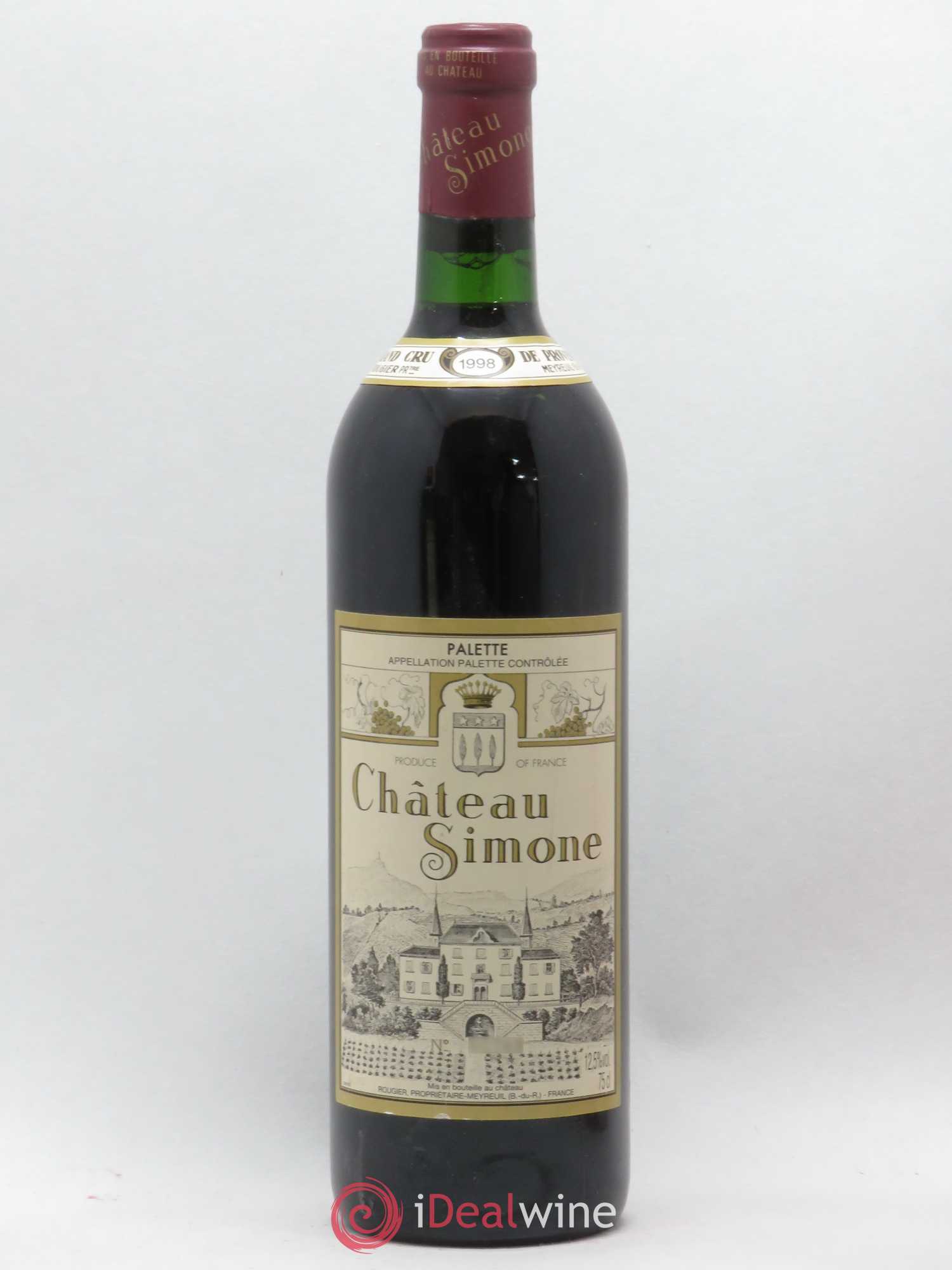 Palette Château Simone Famille Rougier (sans prix de réserve) 1998 - Lot de 1 bouteille - 0