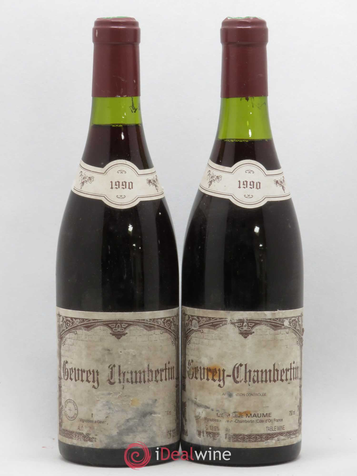 Gevrey-Chambertin Domaine Maume (sans prix de réserve) 1990 - Posten von 2 Flaschen - 0
