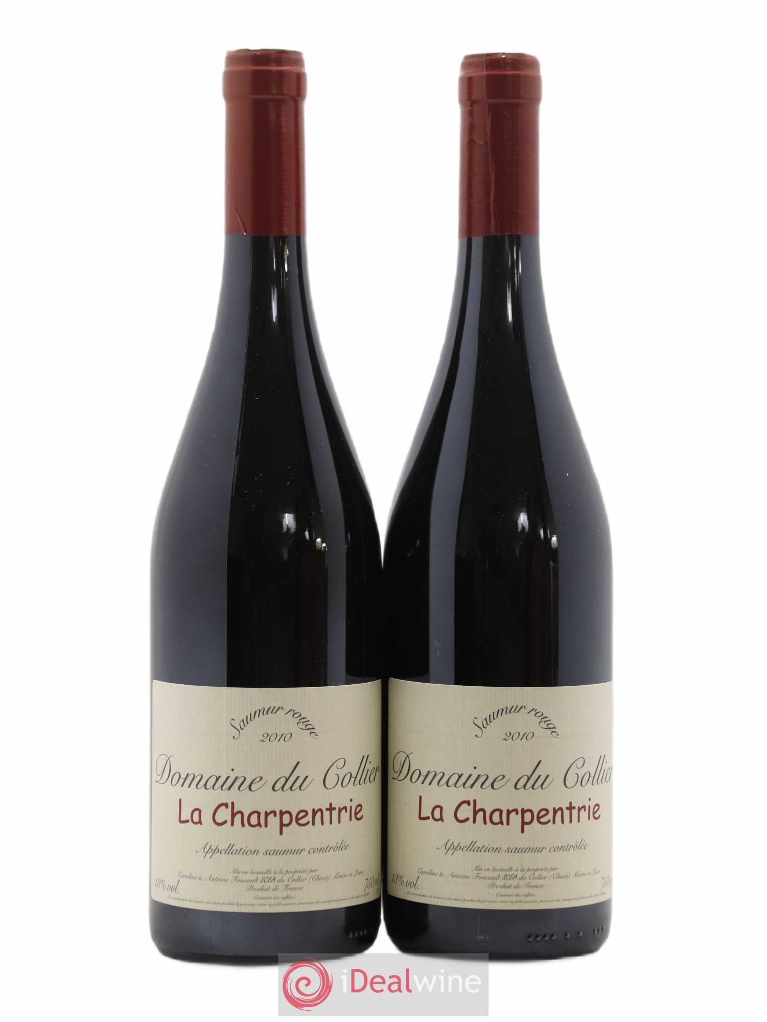 Saumur La Charpentrie Domaine du Collier (sans prix de réserve) 2010 - Lot de 2 bouteilles - 0