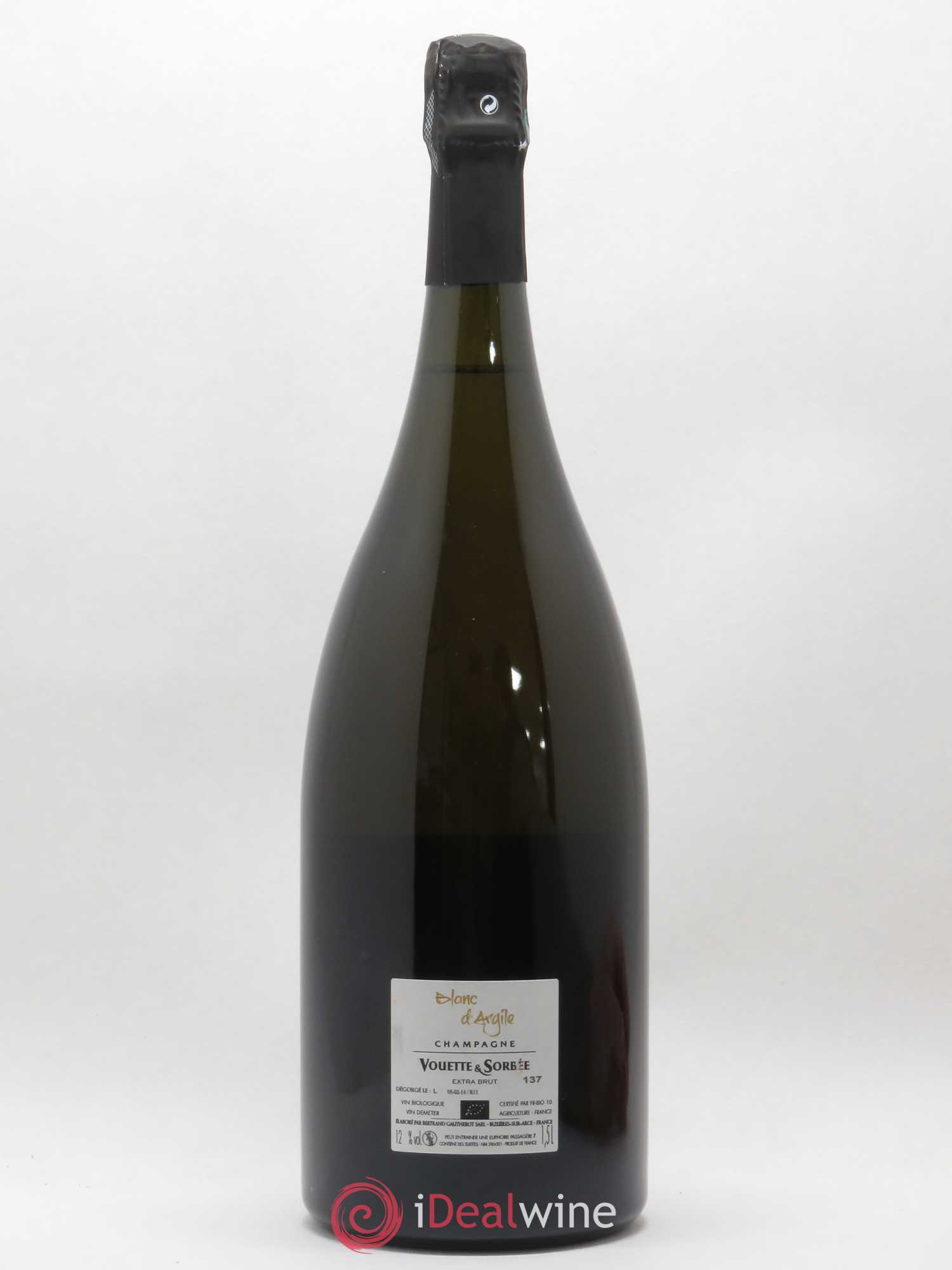 Champagne Blanc d'Argile Extra Brut Vouette et Sorbée (sans prix de réserve) - Posten von 1 Magnum - 1
