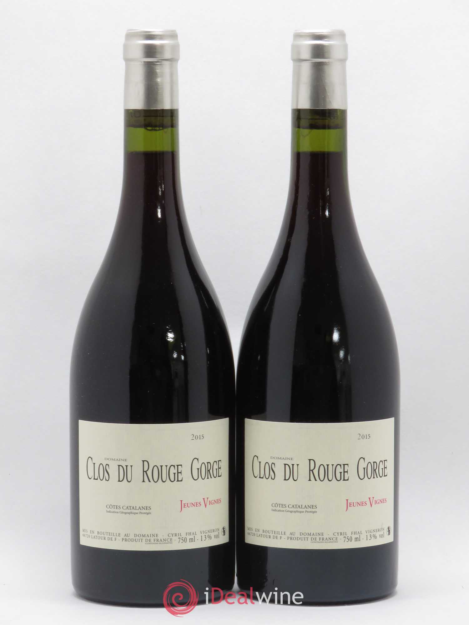 Côtes Catalanes (VDP des Côtes Catalanes) Clos du Rouge Gorge Jeunes Vignes Cyril Fhal (sans prix de réserve) 2015 - Lot de 2 bouteilles - 0