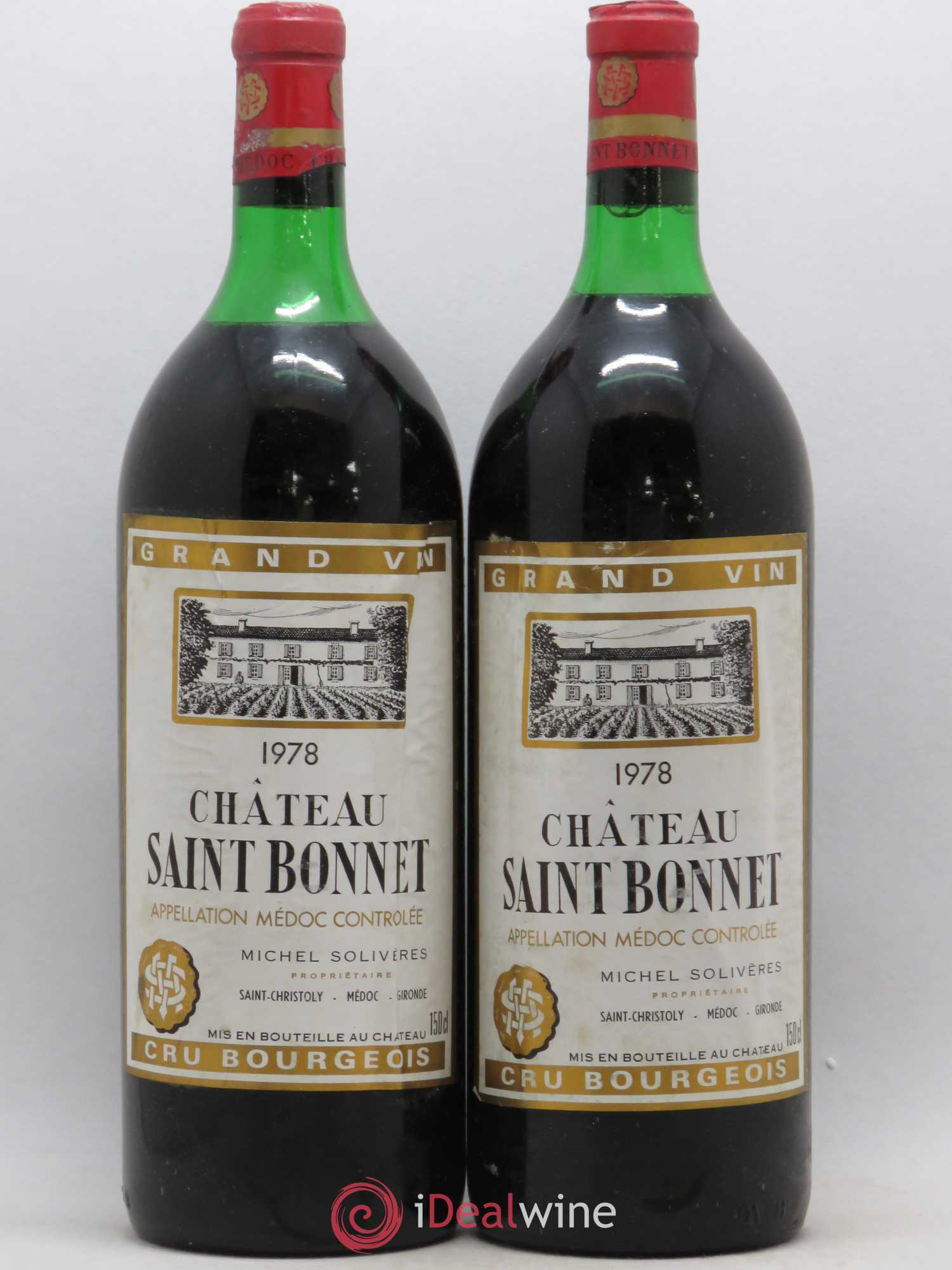 Château Saint-Bonnet Cru Bourgeois 1978 - Lot de 2 magnums - 0