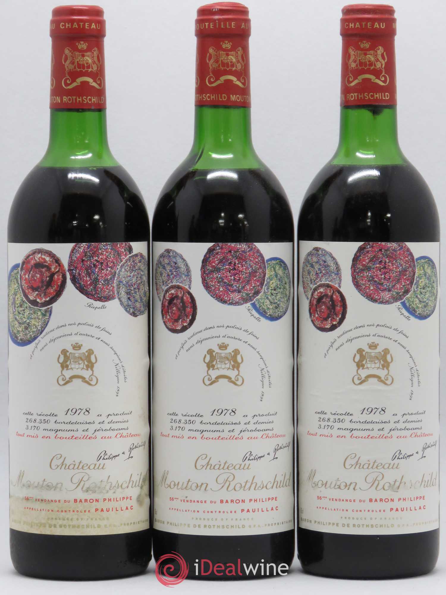Château Mouton Rothschild 1er Grand Cru Classé 1978 - Lot de 6 bouteilles - 2