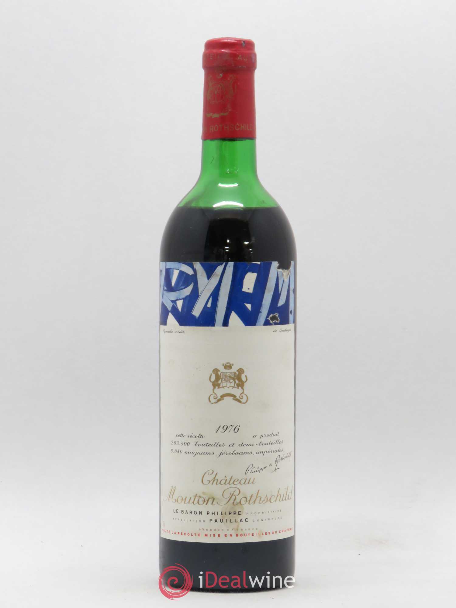 Château Mouton Rothschild 1er Grand Cru Classé 1976 - Lot de 1 bouteille - 0