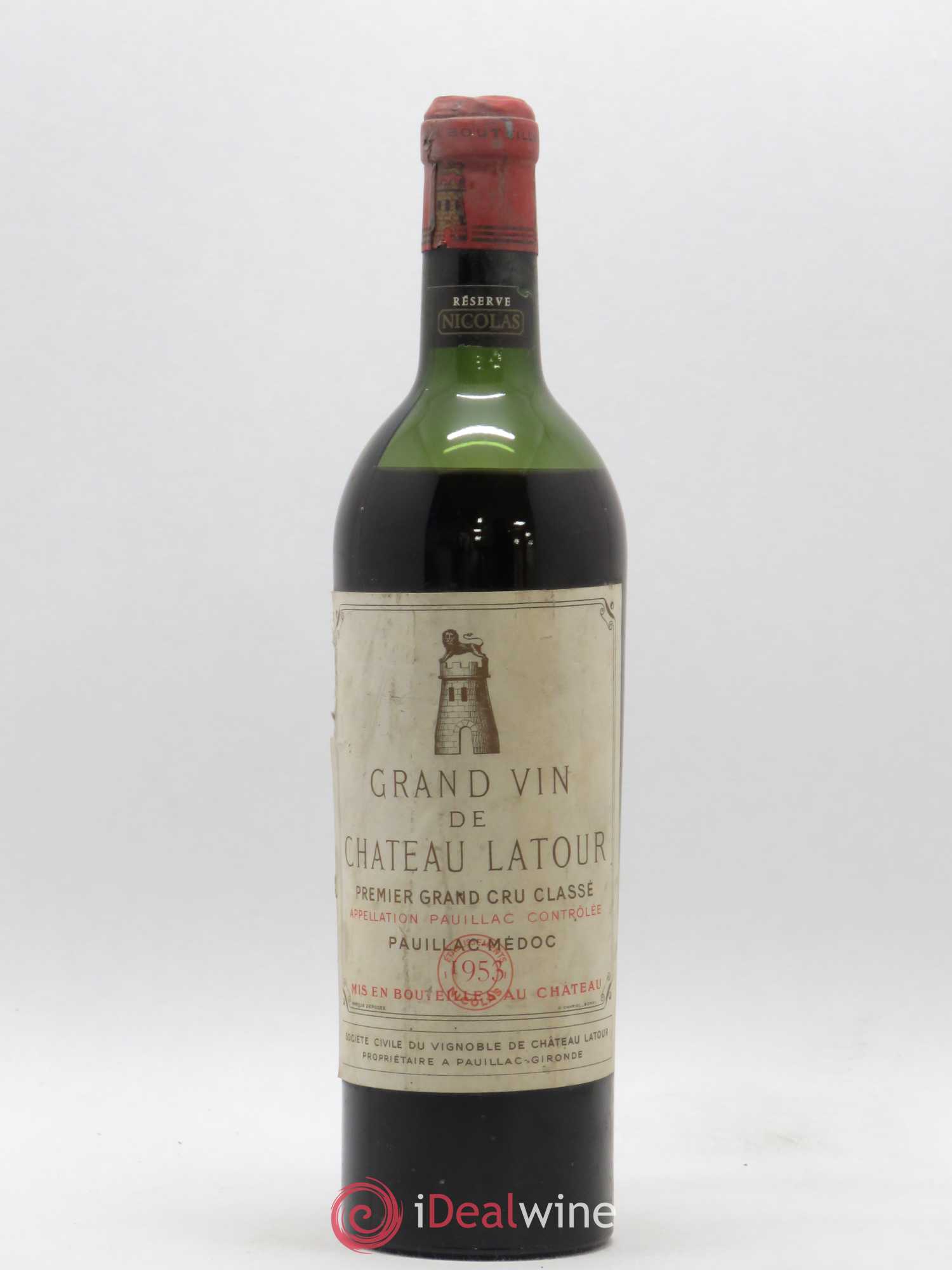 Château Latour 1er Grand Cru Classé 1953 - Lot de 1 bouteille - 0