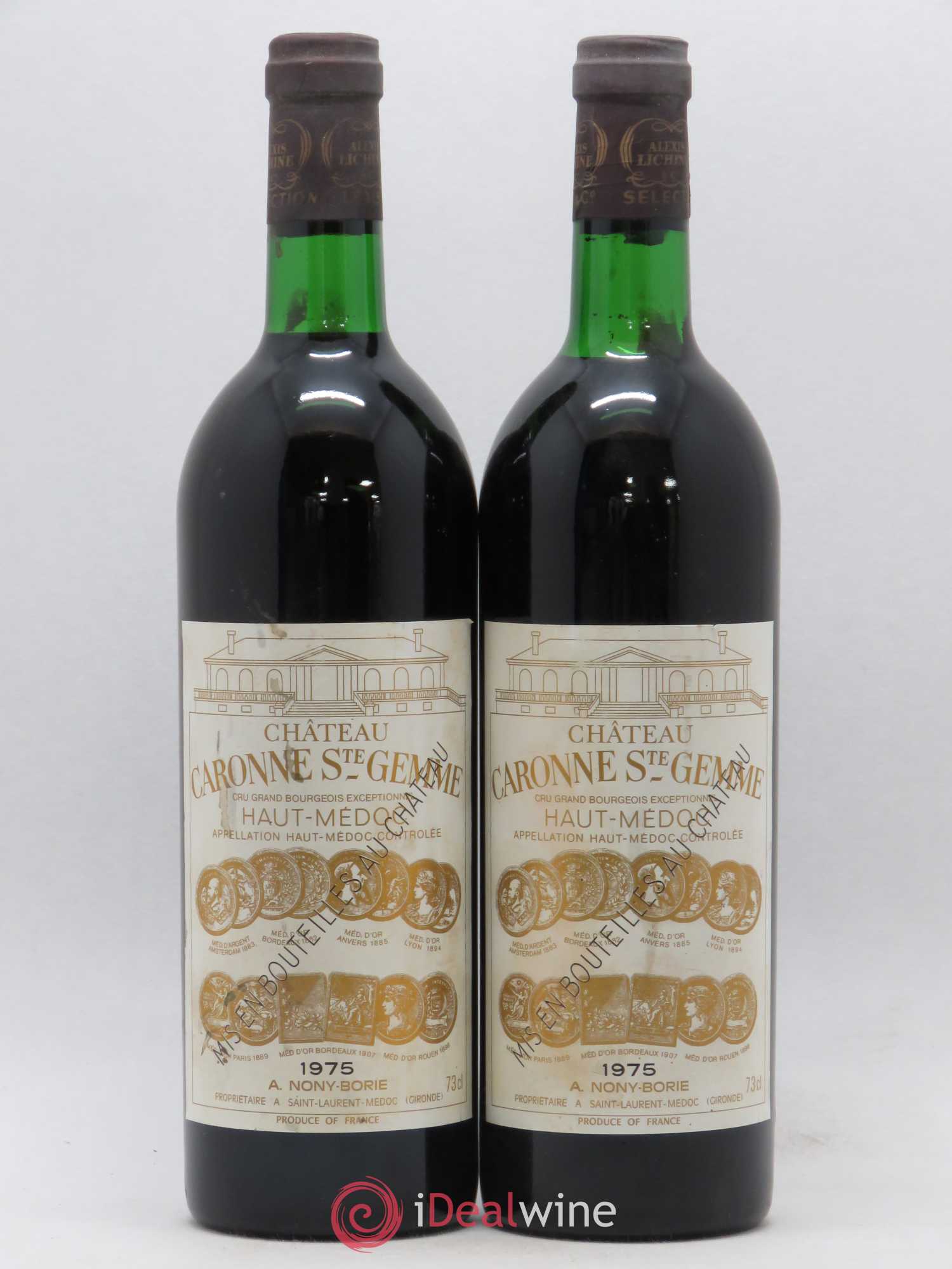 Château Caronne Sainte-Gemme Cru Bourgeois (sans prix de réserve) 1975 - Lot de 2 bouteilles - 0