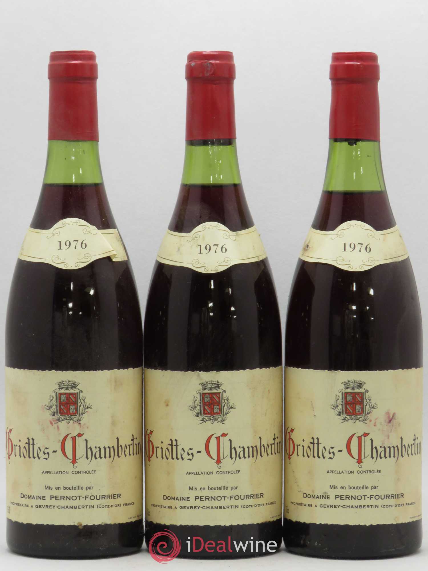 Griotte-Chambertin Grand Cru Vieille Vigne Fourrier (Domaine) 1976 - Lot de 3 bouteilles - 0