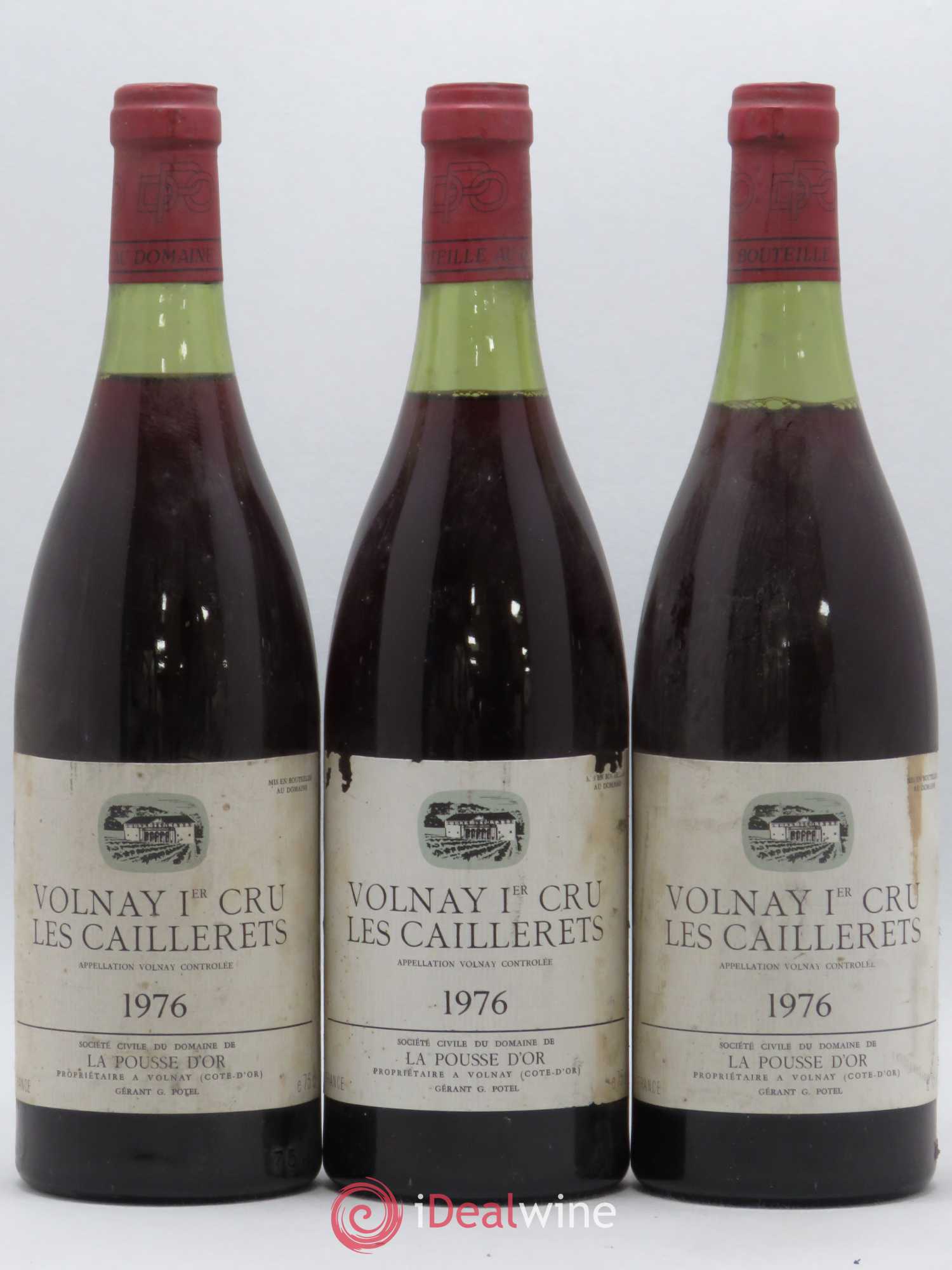 Volnay 1er Cru Les Caillerets La Pousse d'Or (Domaine de) 1976 - Lot de 3 bouteilles - 0