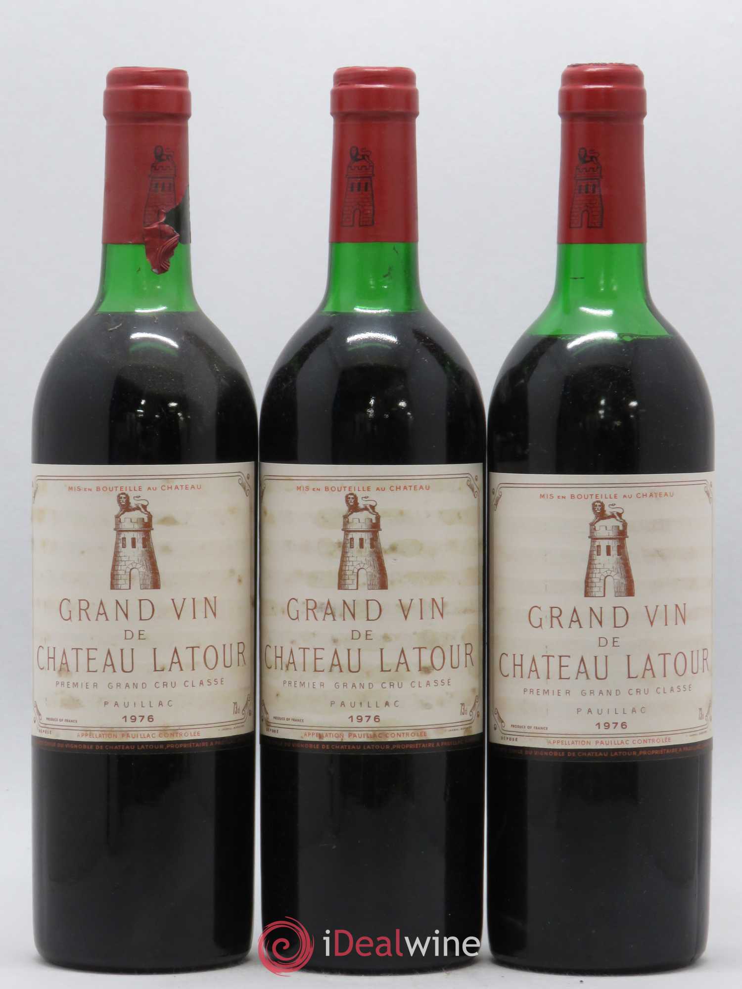 Château Latour 1er Grand Cru Classé 1976 - Lot de 3 bouteilles - 0
