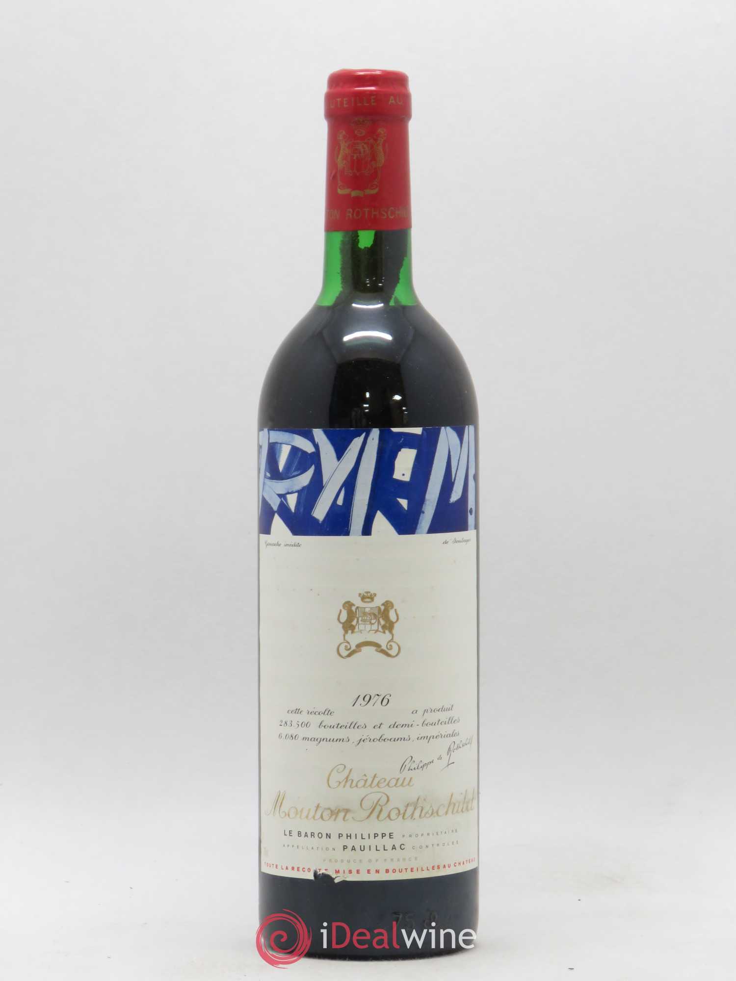 Château Mouton Rothschild 1er Grand Cru Classé 1976 - Lot de 1 bouteille - 0