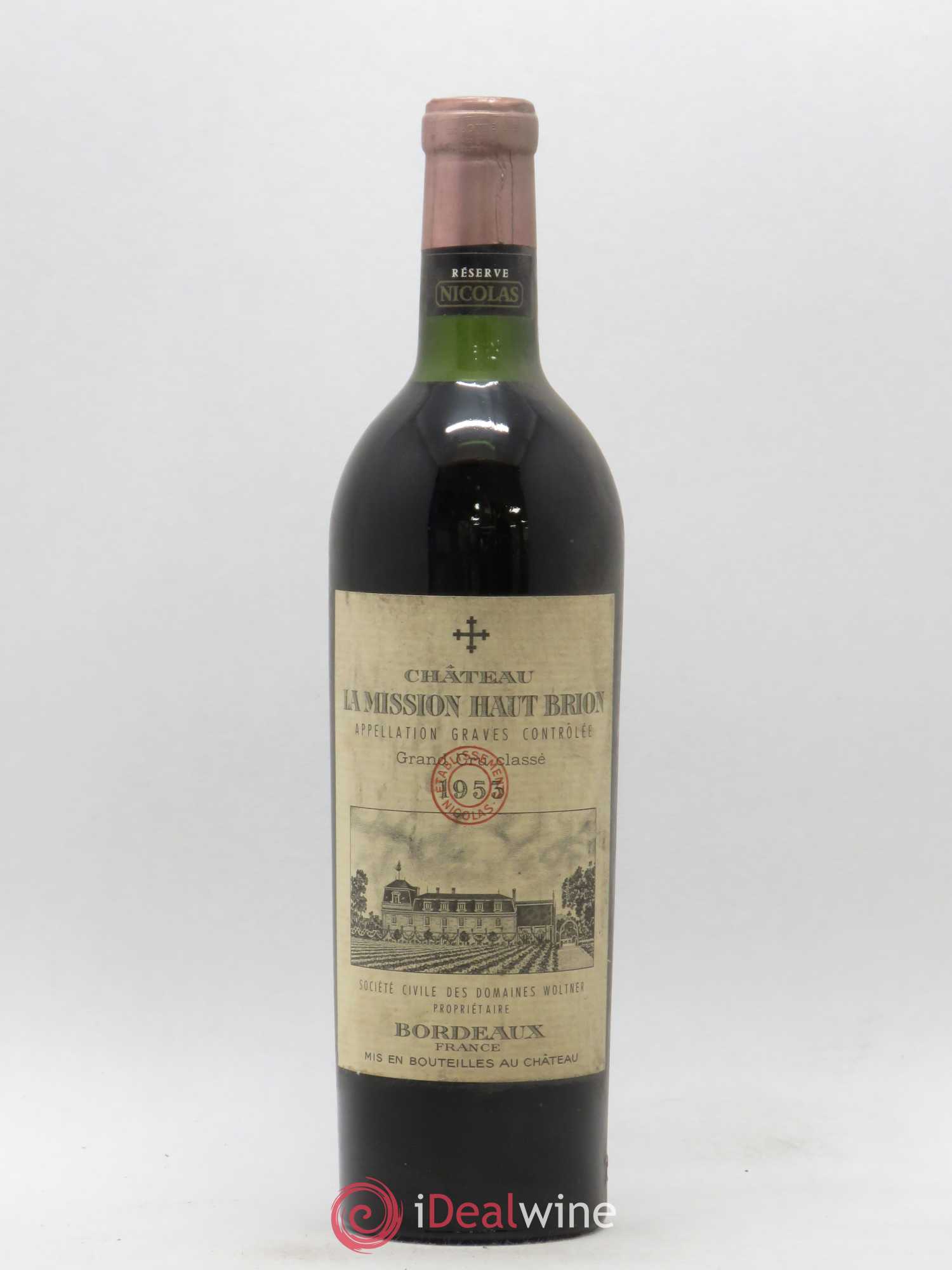 Château la Mission Haut-Brion Cru Classé de Graves 1953 - Lot de 1 bouteille - 0