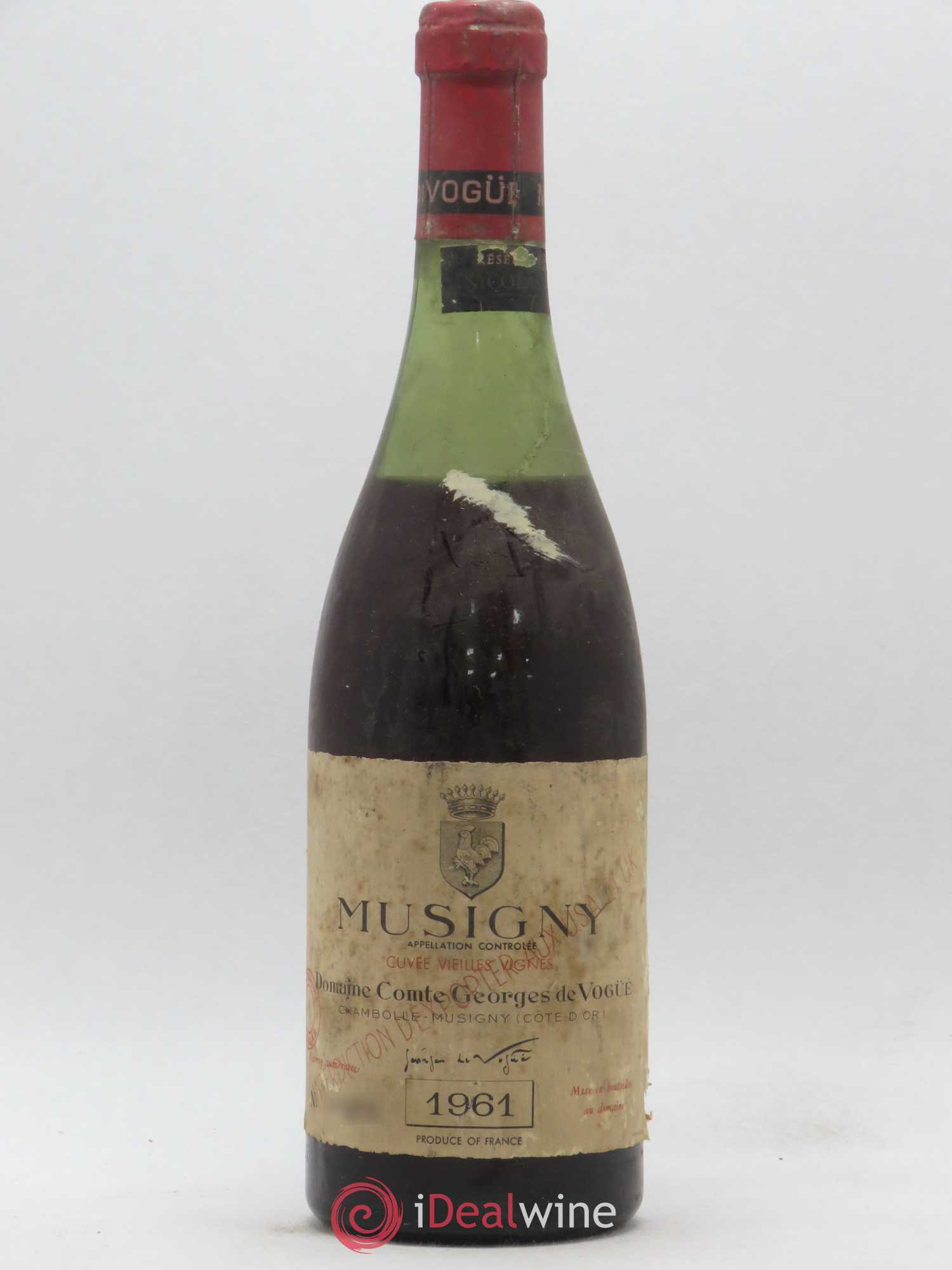 Musigny Grand Cru Cuvée Vieilles Vignes Comte Georges de Vogüé 1961 - Lot de 1 bouteille - 0