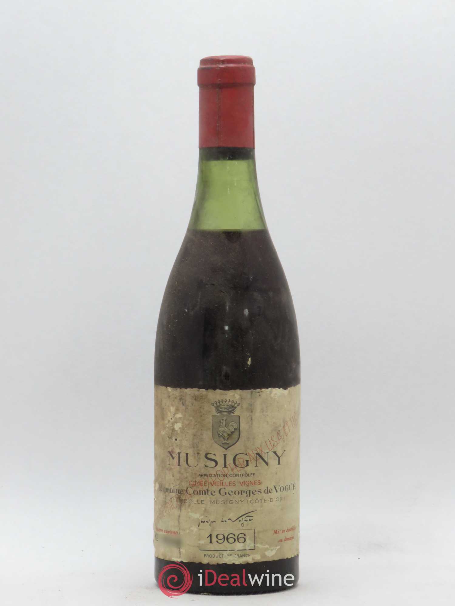 Musigny Grand Cru Cuvée Vieilles Vignes Comte Georges de Vogüé 1966 - Lot de 1 bouteille - 0