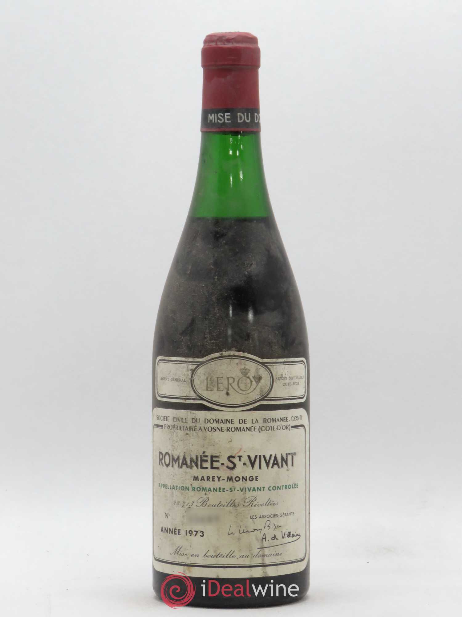 Romanée-Saint-Vivant Grand Cru Domaine de la Romanée-Conti 1973 - Lot de 1 bouteille - 0