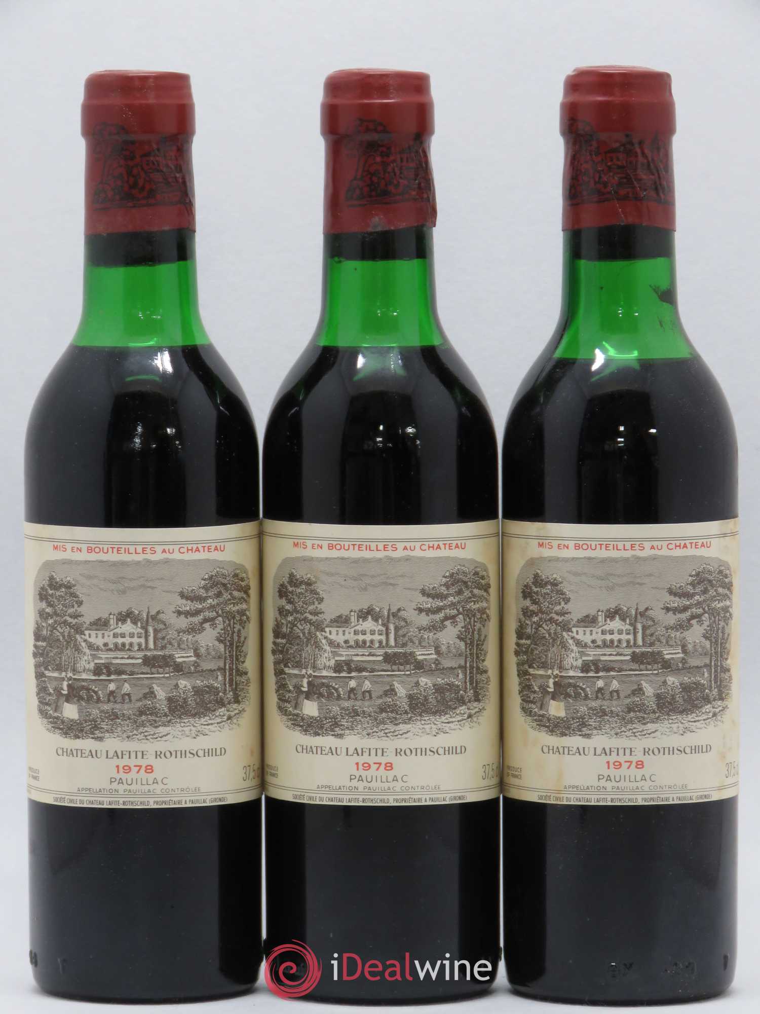 Château Lafite Rothschild 1er Grand Cru Classé 1978 - Lot de 24 demi bouteilles - 1