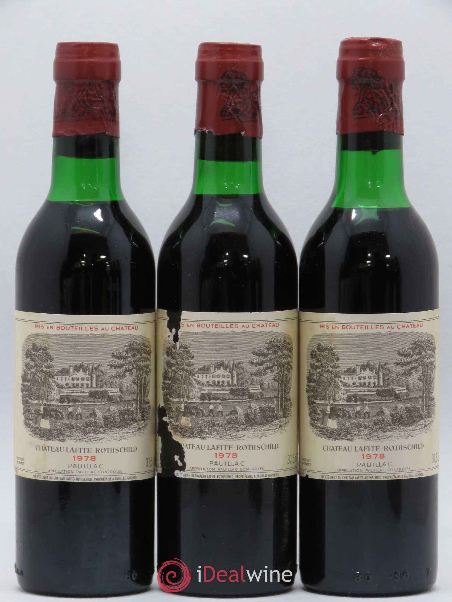 Château Lafite Rothschild 1er Grand Cru Classé 1978 - Lot de 24 demi bouteilles - 3