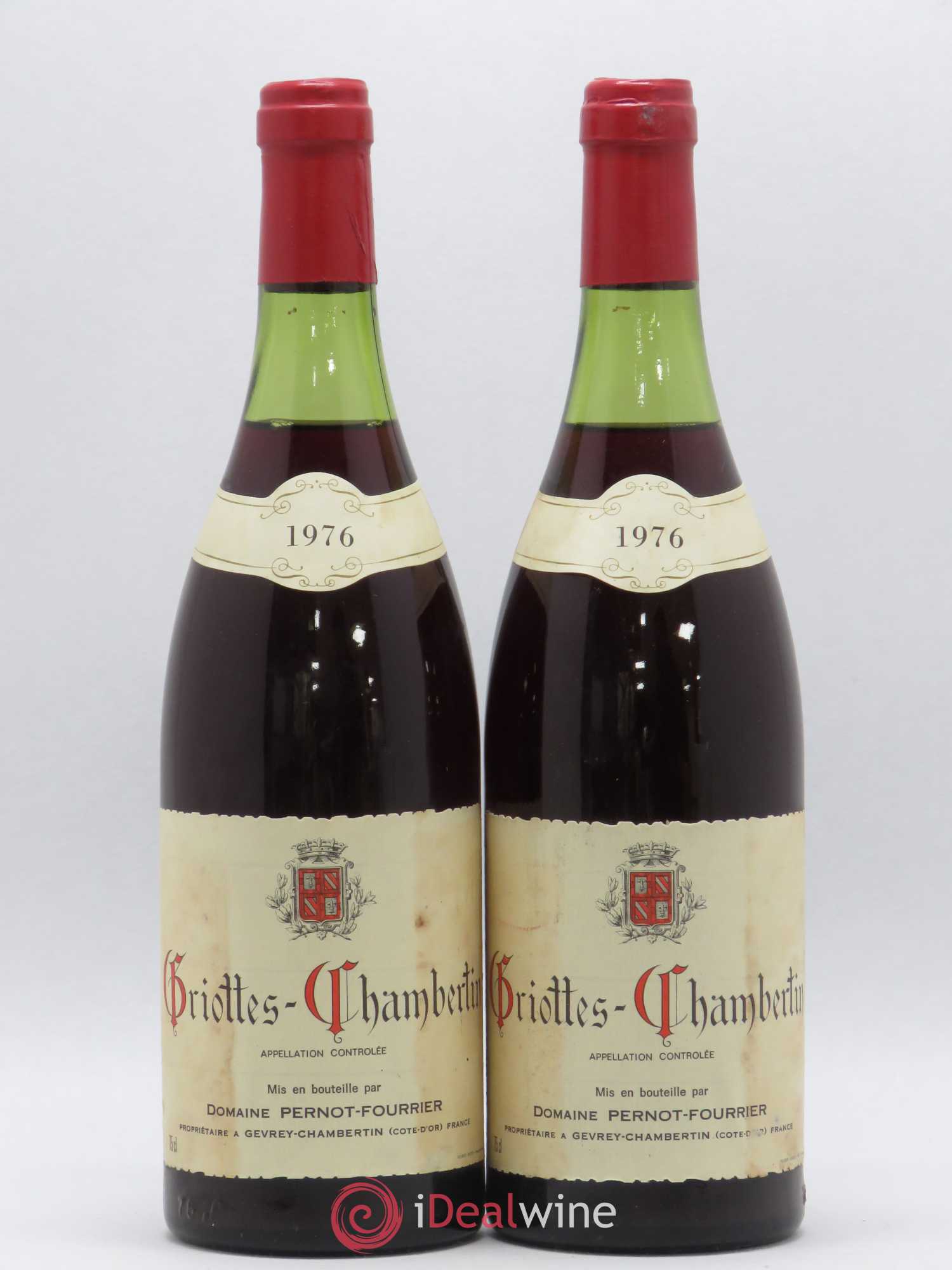Griotte-Chambertin Grand Cru Domaine Pernot-Fourrier 1976 - Lot de 2 bouteilles - 0