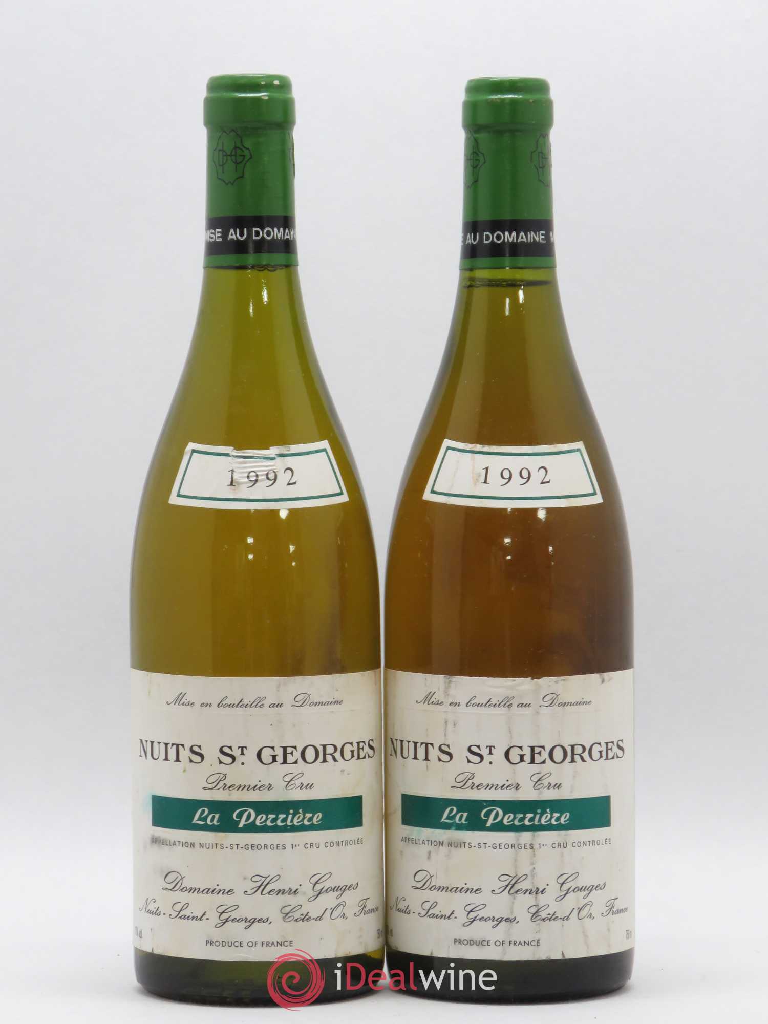 Nuits-Saint-Georges 1er Cru La Perrière Henri Gouges 1992 - Lot de 2 bouteilles - 0
