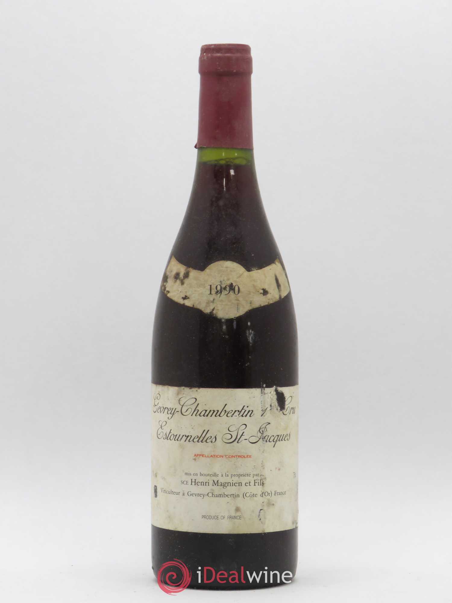 Gevrey-Chambertin 1er Cru Estournelles Saint-Jacques Henri Magnien 1990 - Posten von 1 Flasche - 0