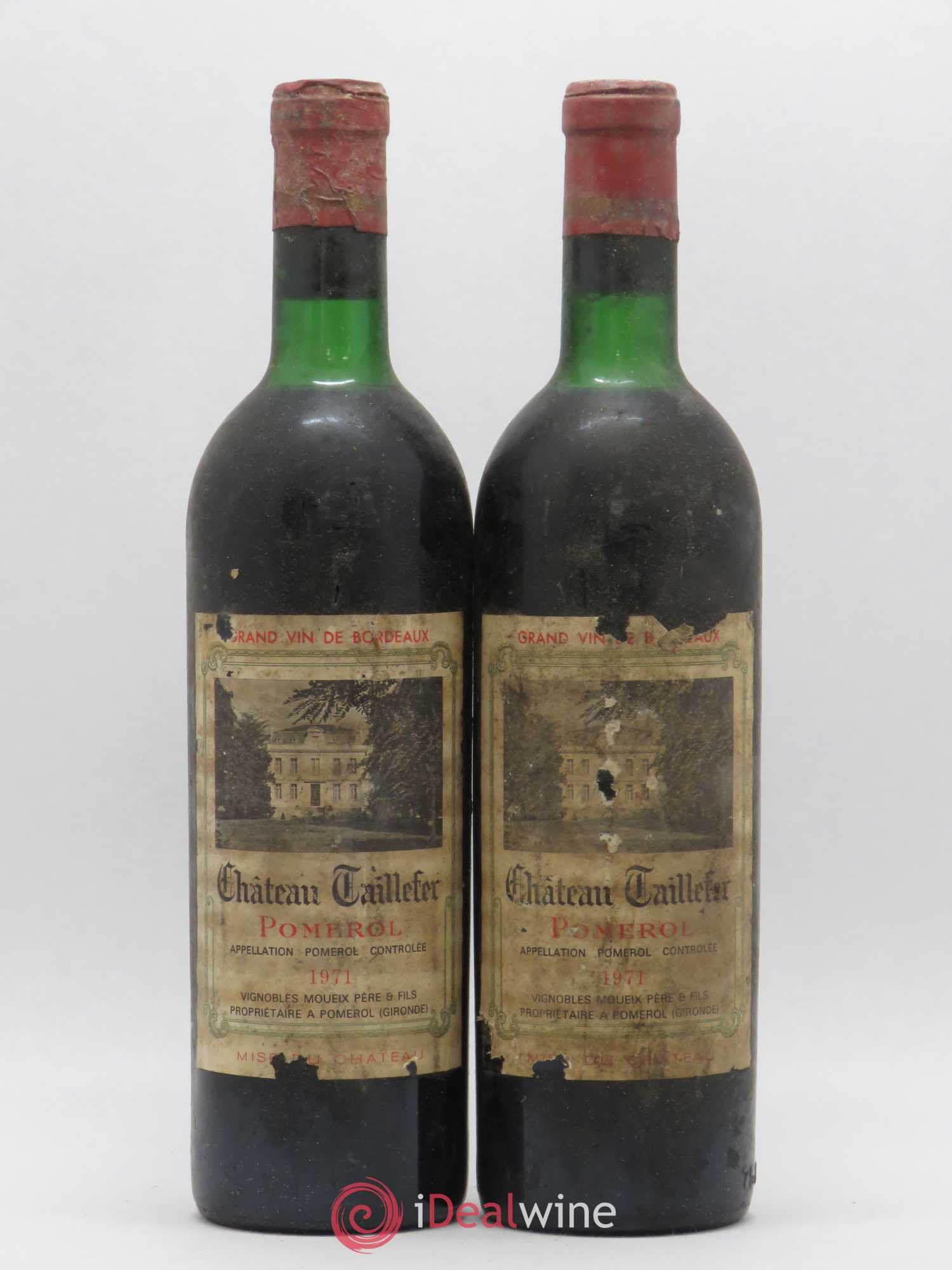 Château Taillefer 1971 - Lot de 2 bouteilles - 0