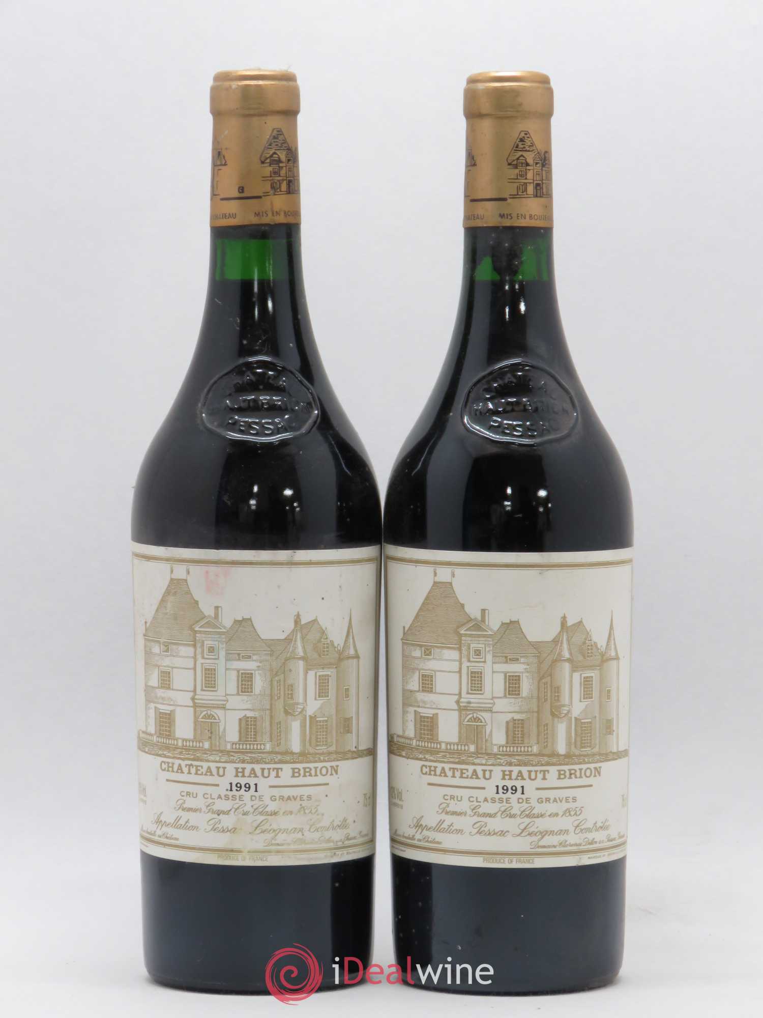 Château Haut Brion 1er Grand Cru Classé 1991 - Lot de 2 bouteilles - 0