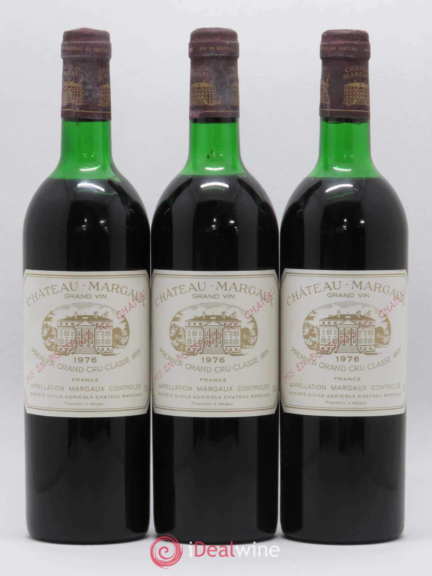 Château Margaux 1er Grand Cru Classé 1976 - Lot de 3 bouteilles - 0