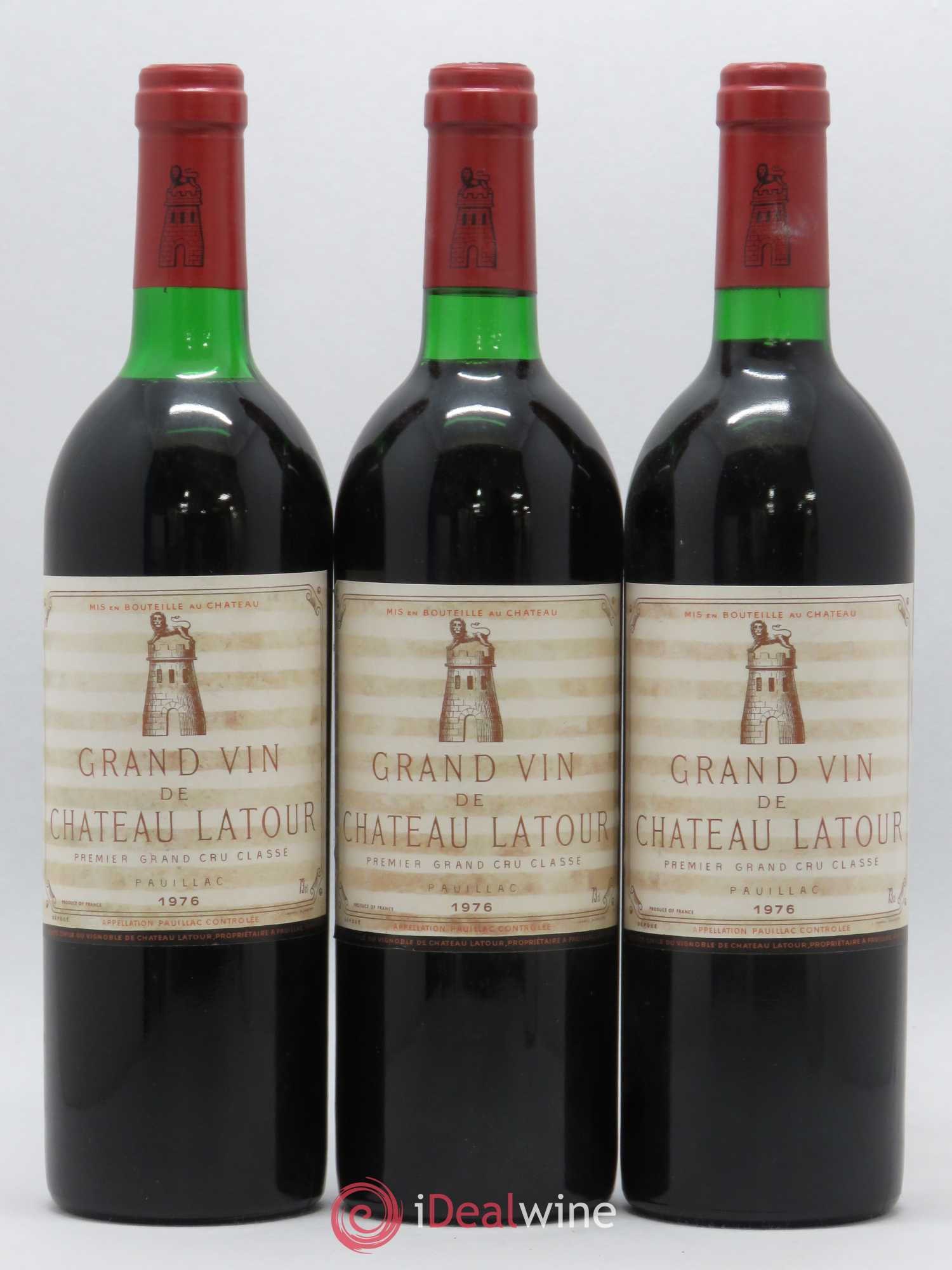 Château Latour 1er Grand Cru Classé 1976 - Lot de 3 bouteilles - 0