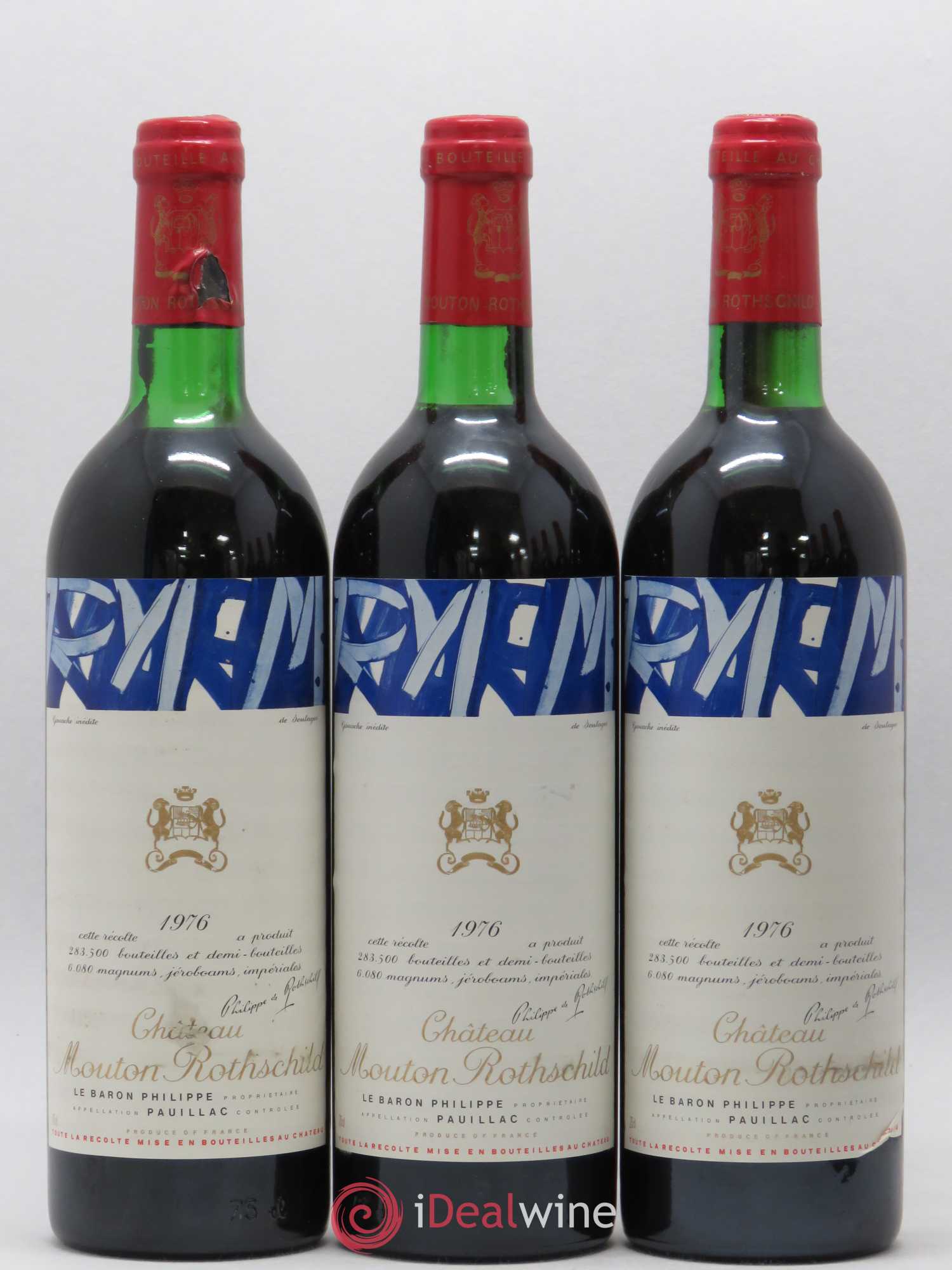 Château Mouton Rothschild 1er Grand Cru Classé 1976 - Lot de 6 bouteilles - 1