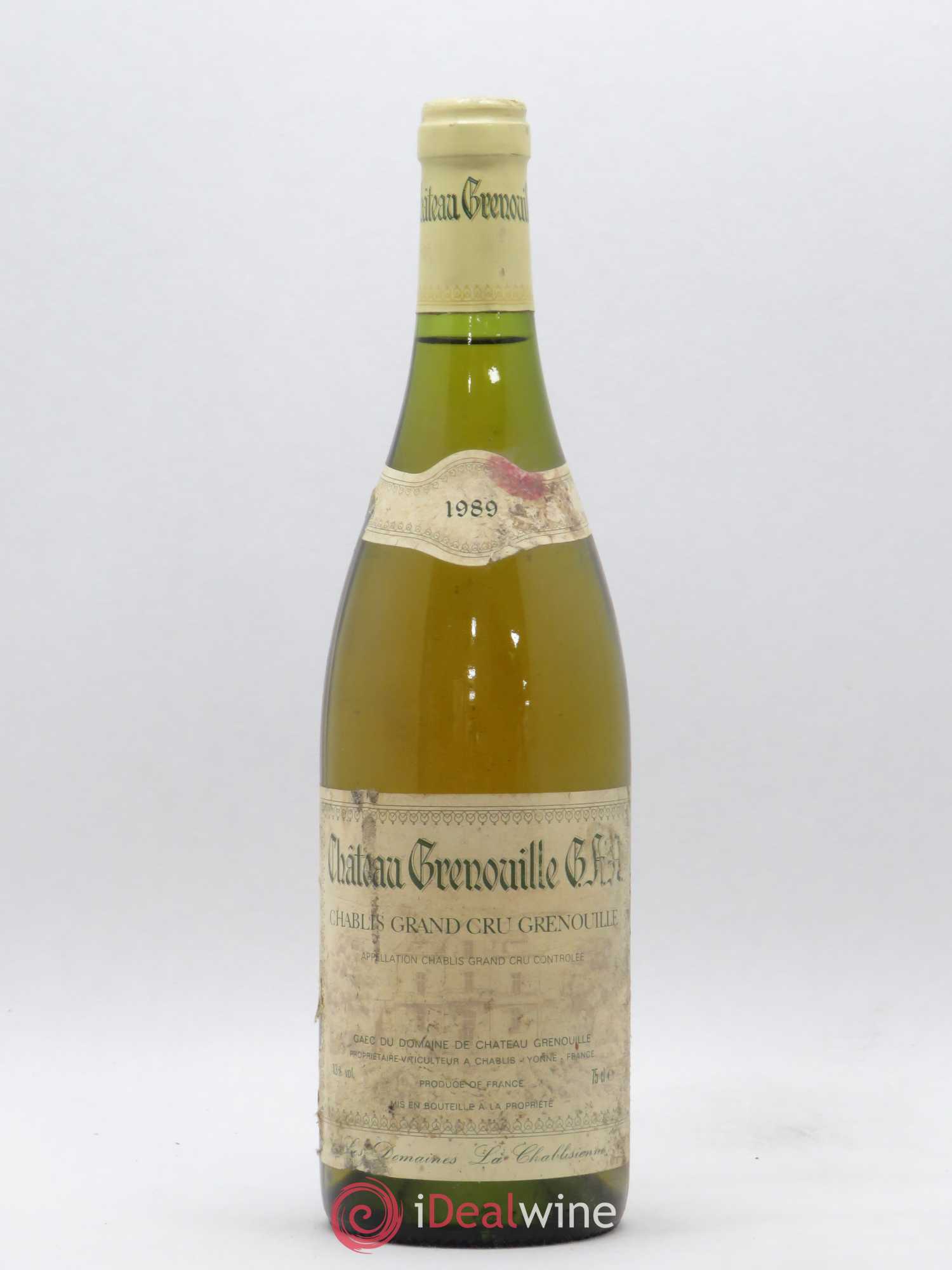 Chablis Grand Cru Grenouilles Château Grenouille - La Chablisienne 1989 - Lot de 1 bouteille - 0