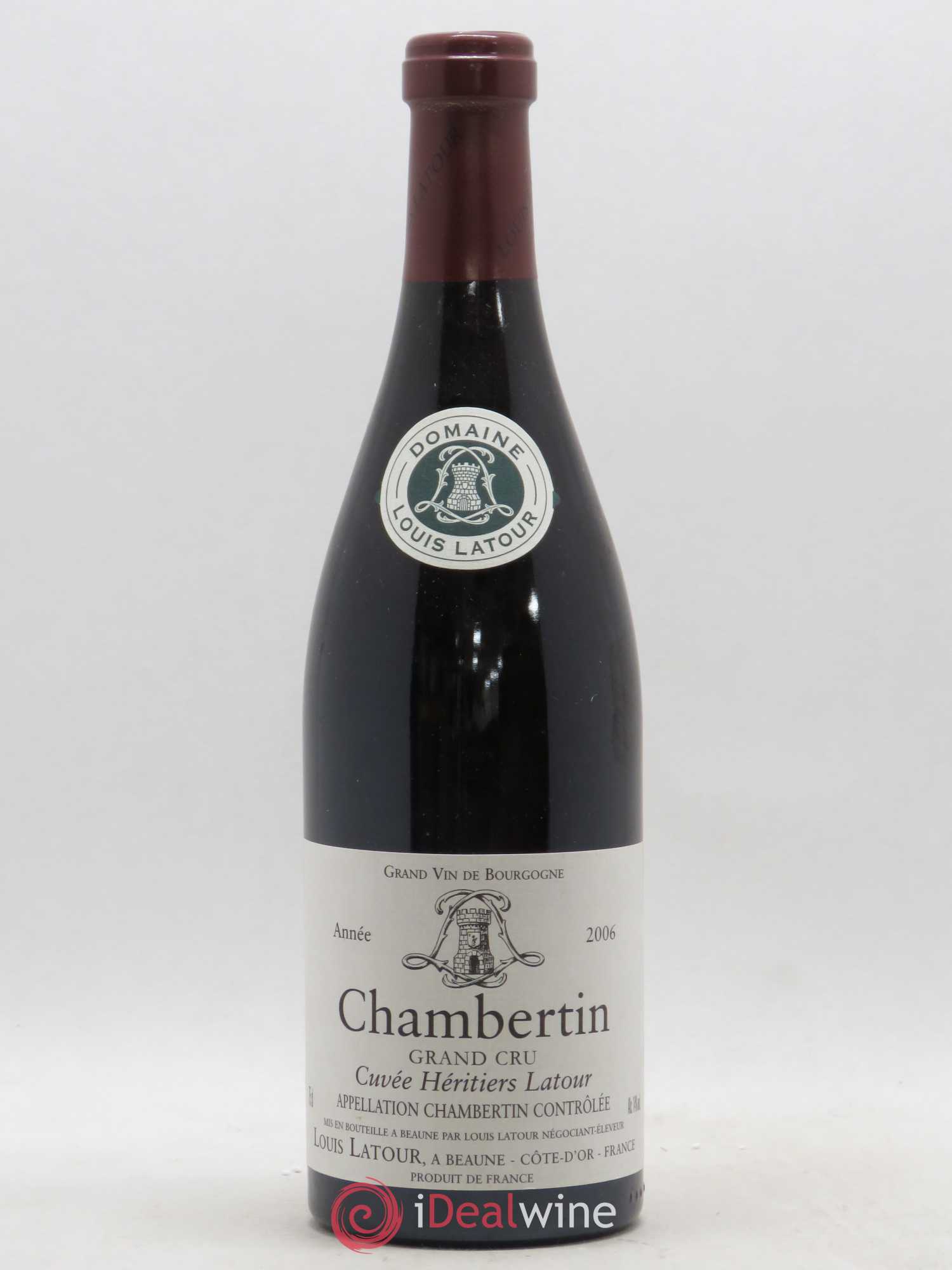 Chambertin Grand Cru Cuvée Héritiers Latour Louis Latour 2006 - Lot de 1 bouteille - 0