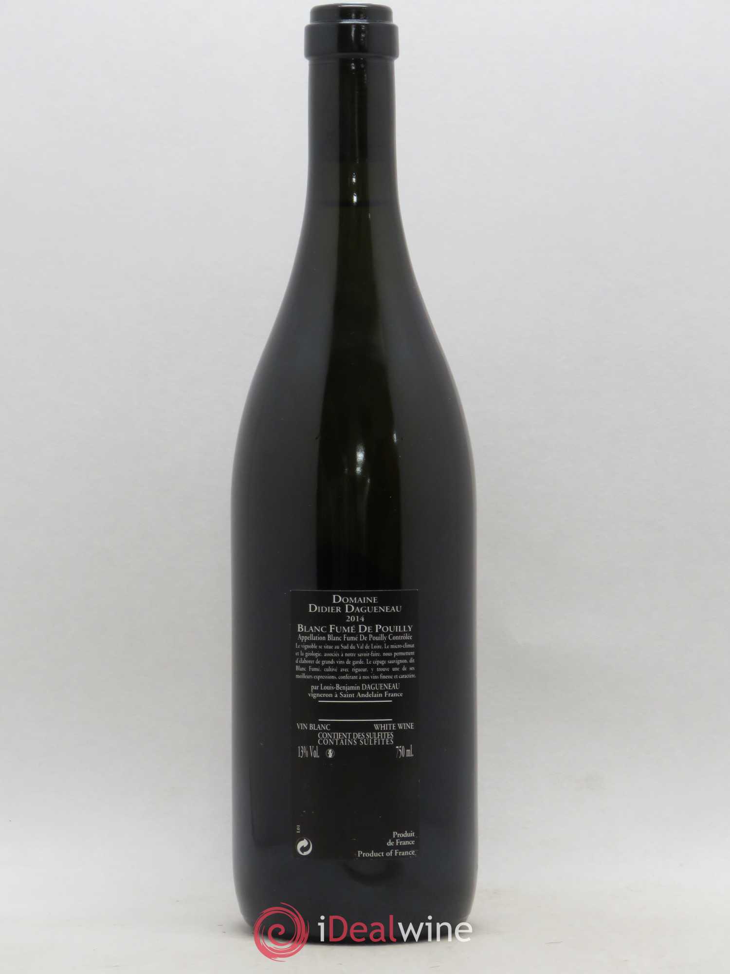 Vin de France (anciennement Pouilly-Fumé) Silex Dagueneau (Domaine Didier - Louis-Benjamin) 2014 - Lot de 1 bouteille - 1