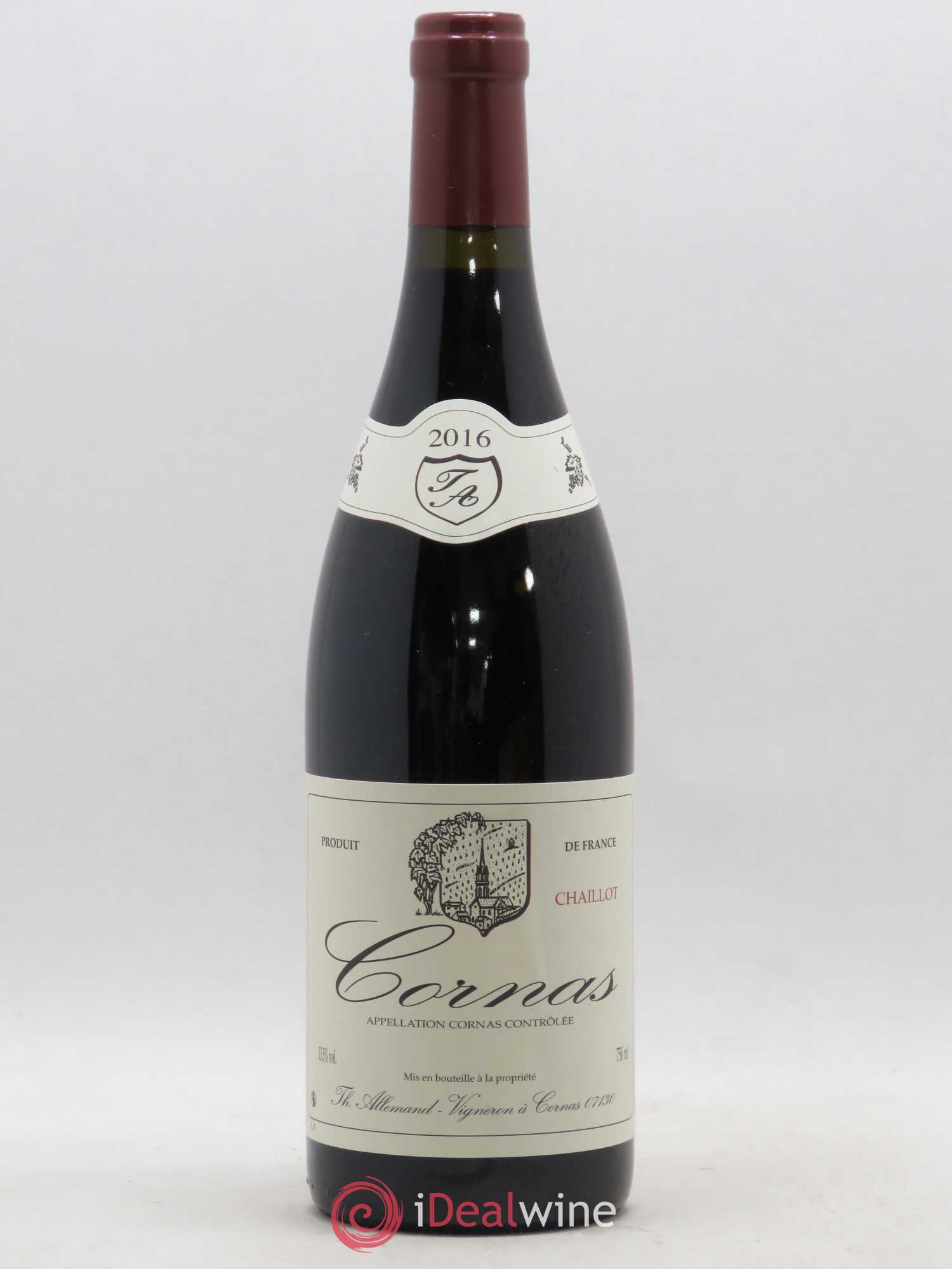 Cornas Chaillot Thierry Allemand 2016 - Lot de 1 bouteille - 0