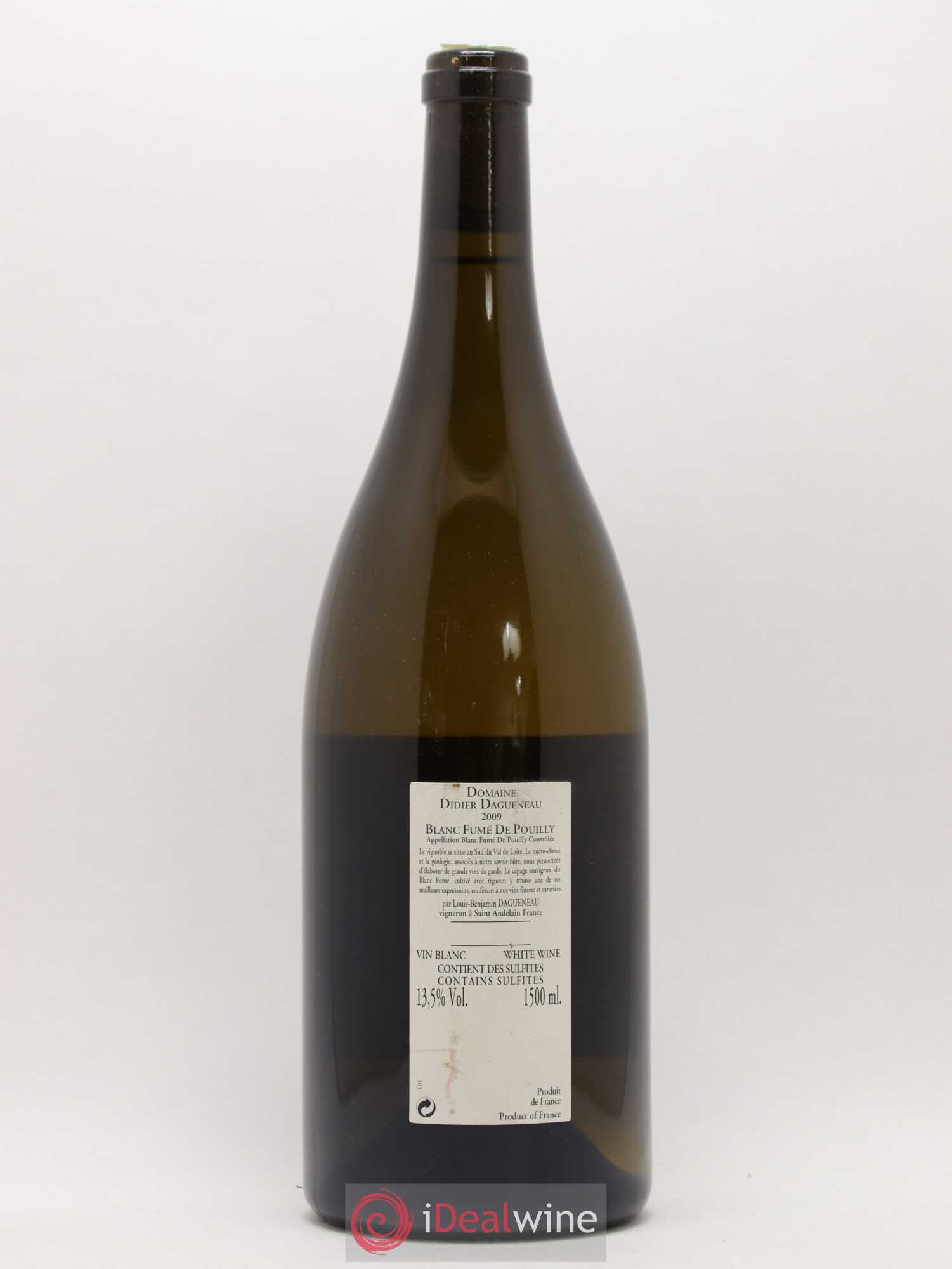 Vin de France (anciennement Pouilly-Fumé) Buisson Renard Dagueneau (Domaine Didier - Louis-Benjamin) 2009 - Lot de 1 magnum - 1